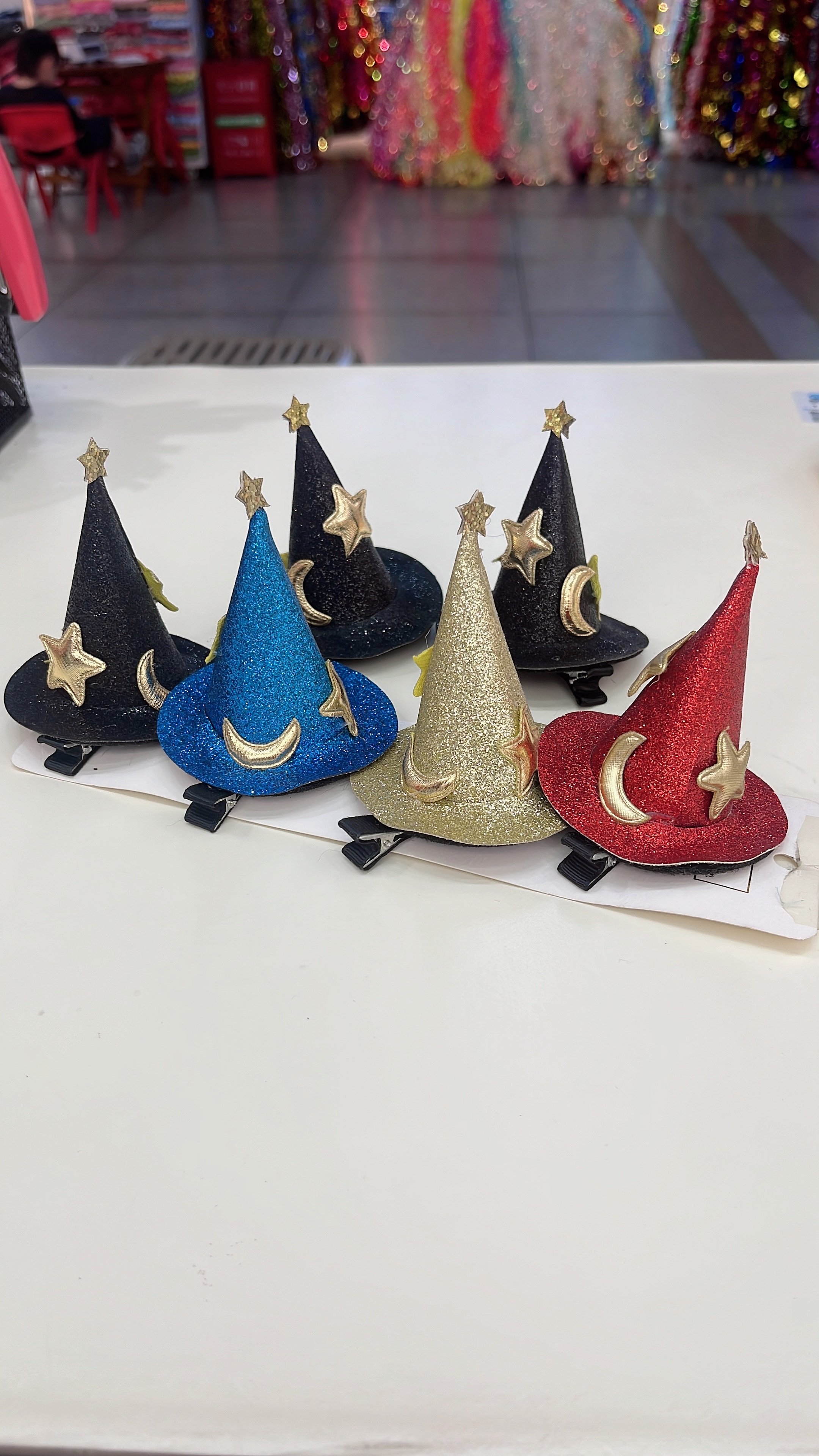 Star Moon Cross-border New Products Halloween Star Gauze Dress Hair clip, Ghost Festival Funny Party and Gathering Costume Hair accessory Headwear Hair clip