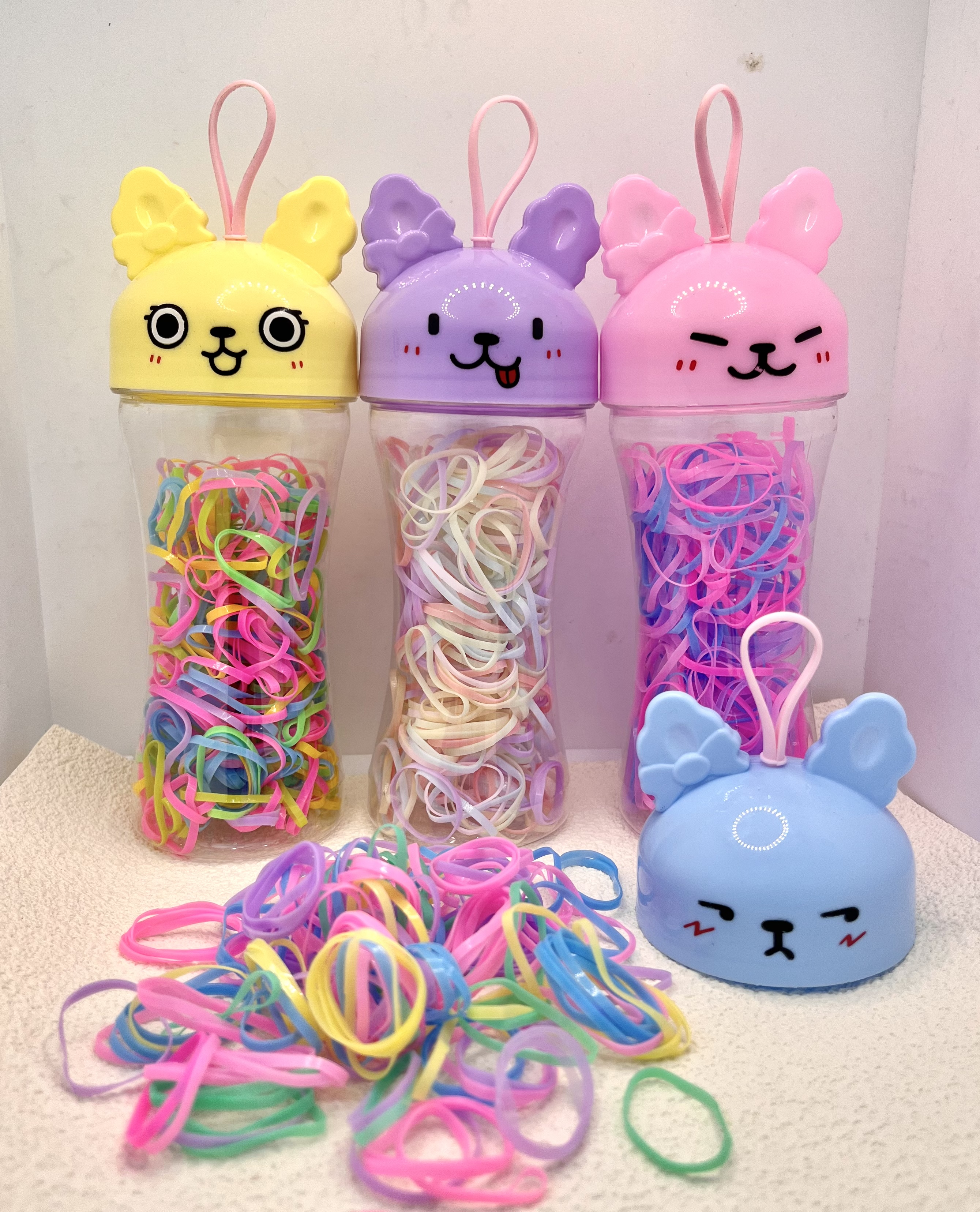 Children's cute cartoon hair bands, disposable hair bands, no hair damage, no hair constriction. Children's hair accessory set. Children's hair accessory set