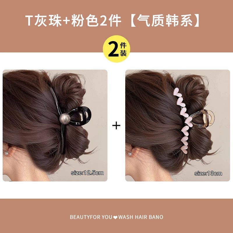 The 2025 new high-end and versatile heart-shaped hair clip, a stylish clip at the back of the head, a shark hair accessory, and a hair clamp headwear detail image 3