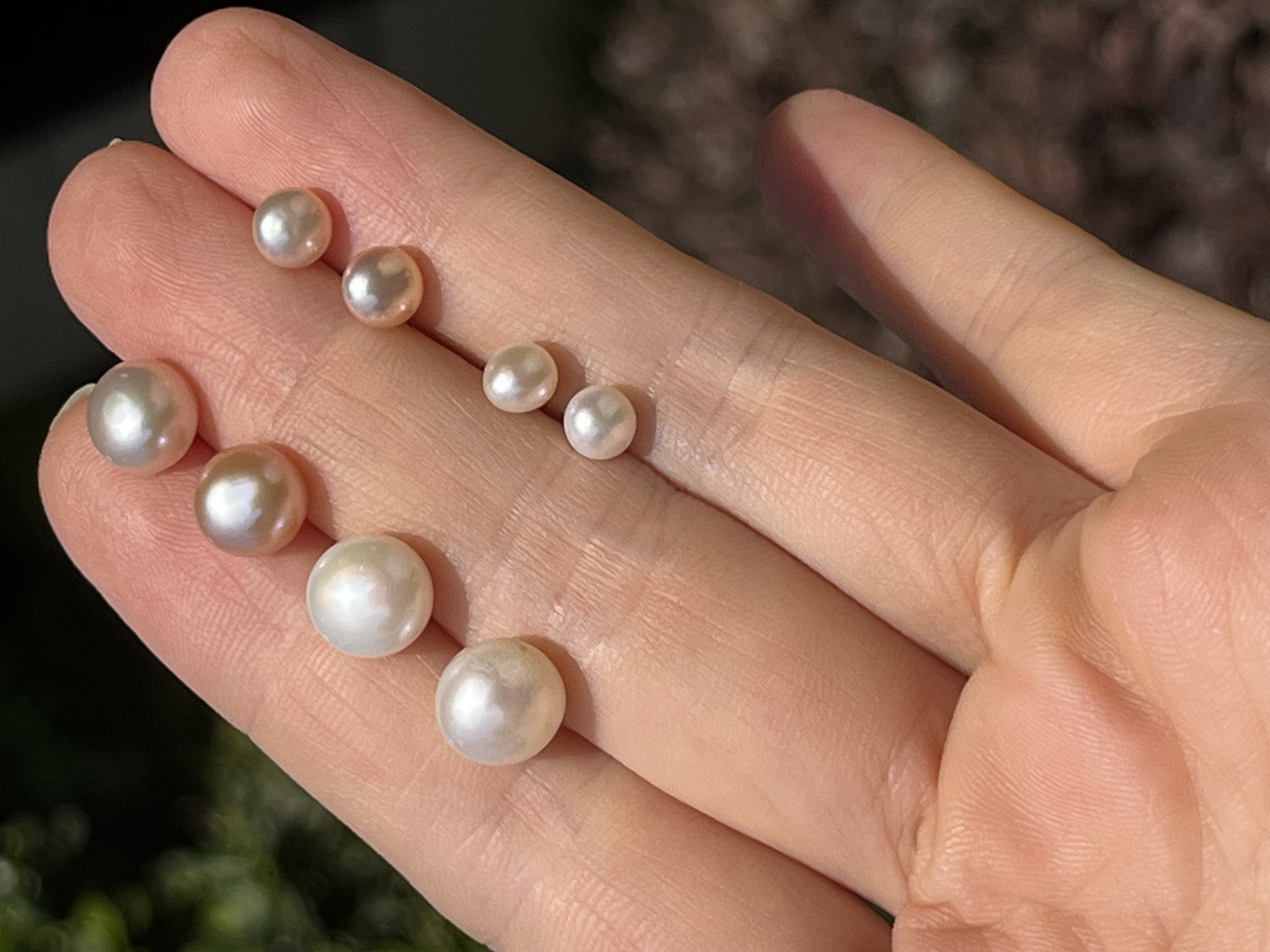 Yunyi Shijia Freshwater Pearl Stud Set, colorful natural pearls, white combination accessories, earrings, pearl earrings detail image 12