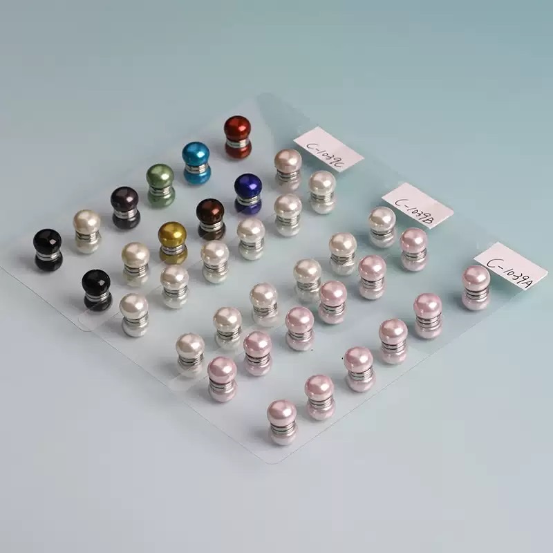 跨境专供面包形可爱服饰搭配纱巾丝巾扣简约百搭时尚唯美头巾磁扣产品图