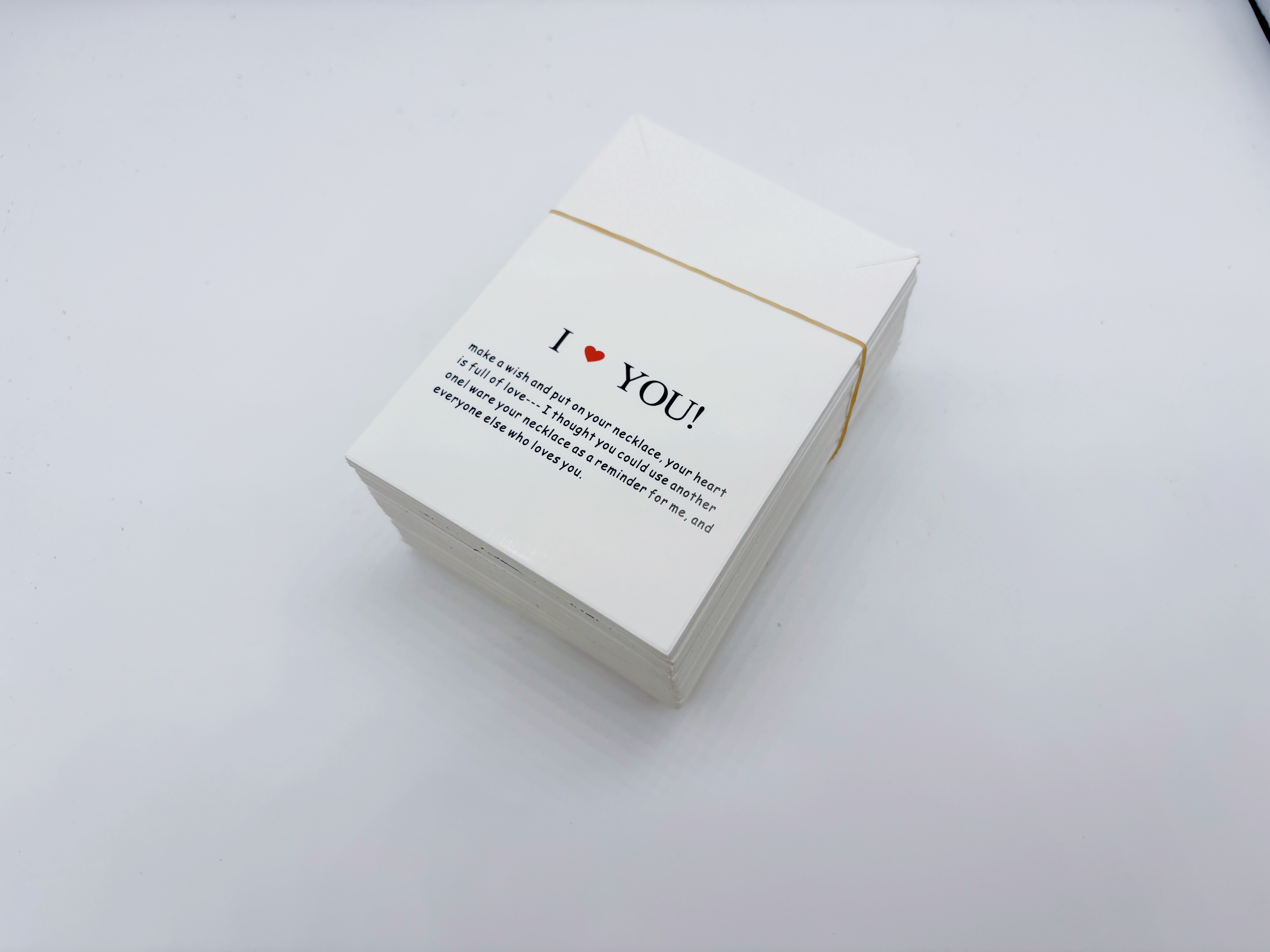 7✖️10白色爱心项链卡片链子挂件卡纸产品图