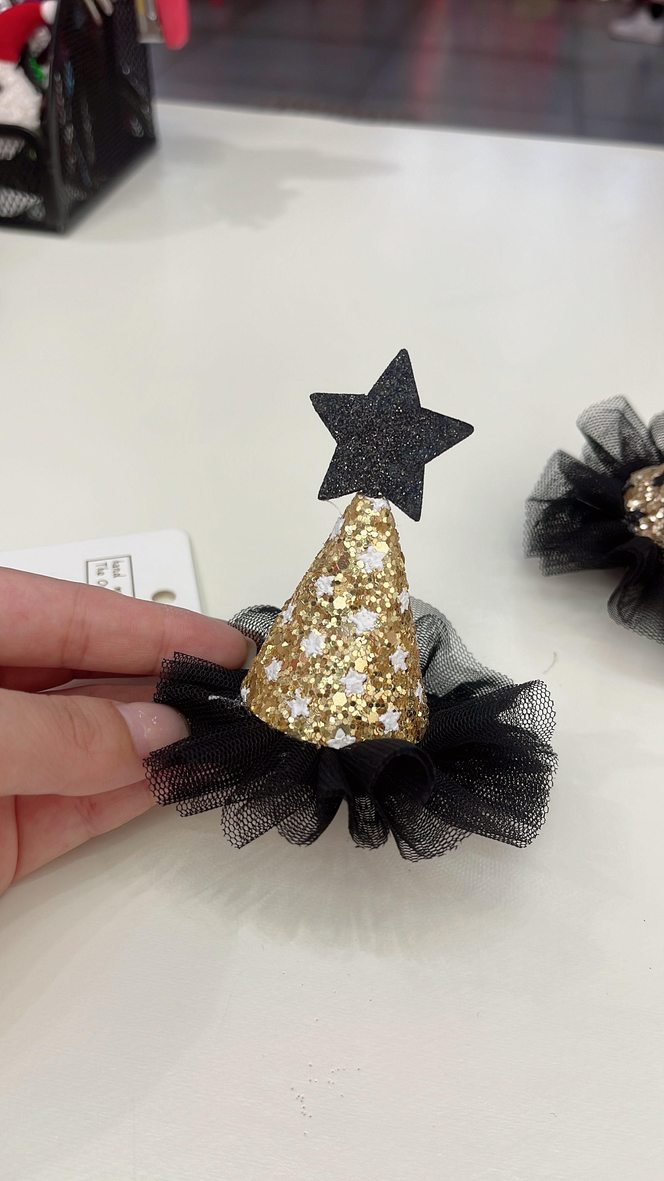 Cross-border new products: Halloween star gauze dress, hair clip, Ghost Festival, Funny party and gathering costume, hair accessory, headwear, hair clip detail image 3