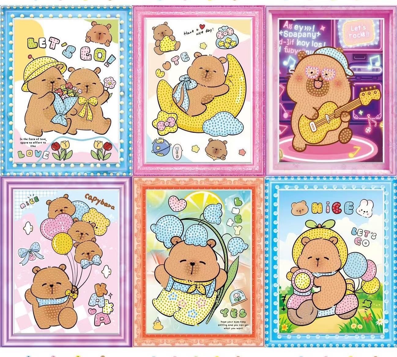 儿童DIY钻石画、高颜值钻石画、卡通动漫装饰贴、儿童手工钻石画、贴画手工材料包