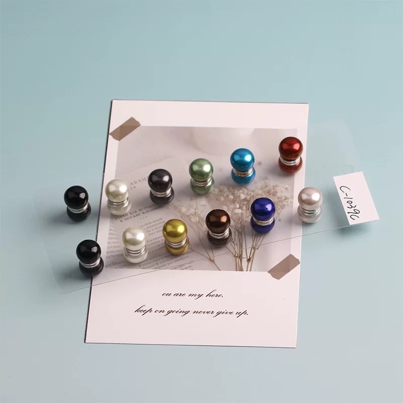 跨境专供面包形可爱服饰搭配纱巾丝巾扣简约百搭时尚唯美头巾磁扣细节图