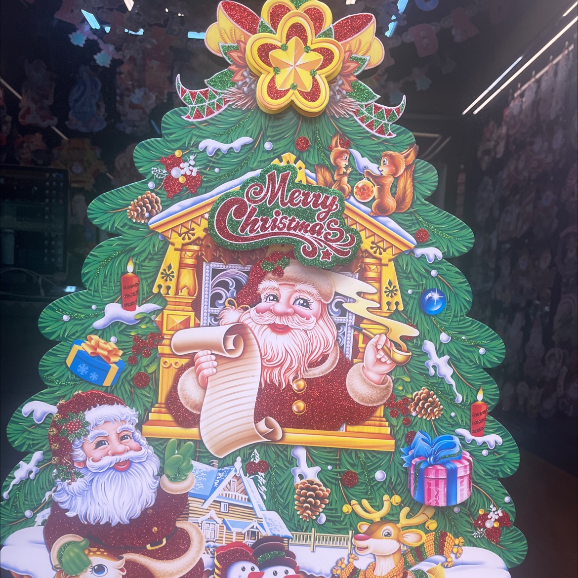 圣诞装饰贴纸圣诞节贴纸麋鹿雪花可爱卡通橱窗玻璃门冰箱贴画墙贴装饰小图案平安夜幼儿园儿童奖励手账贴纸包装礼物封口贴