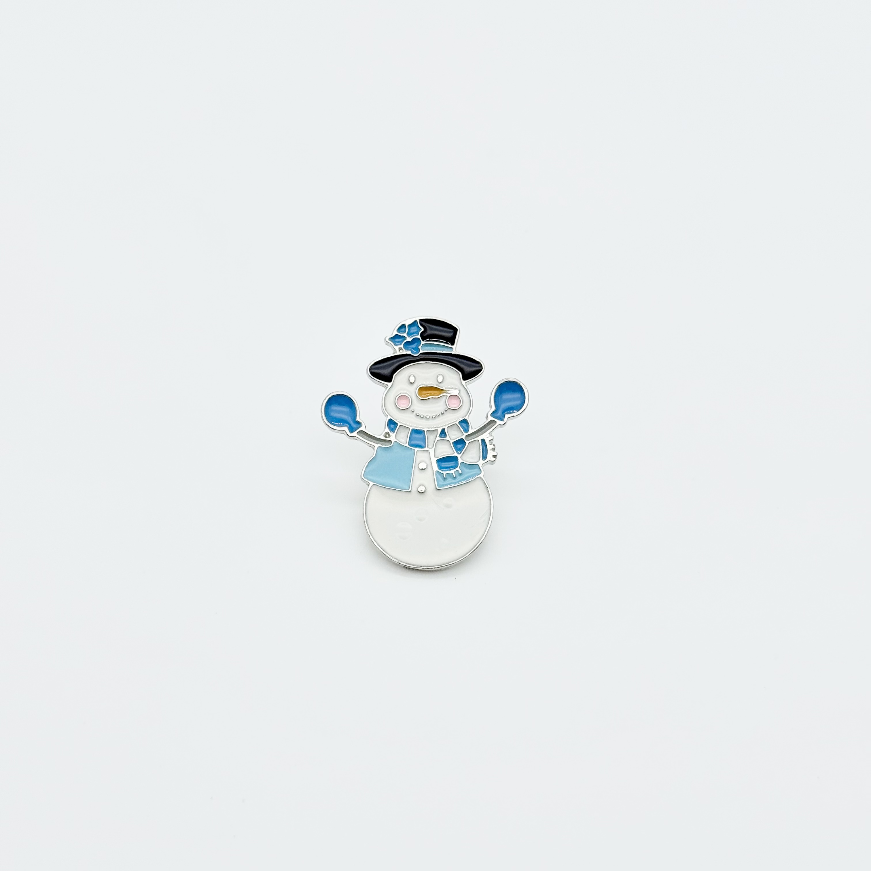 DIY小雪人开口圈滴油透明磨砂小五瓣花饰品配件