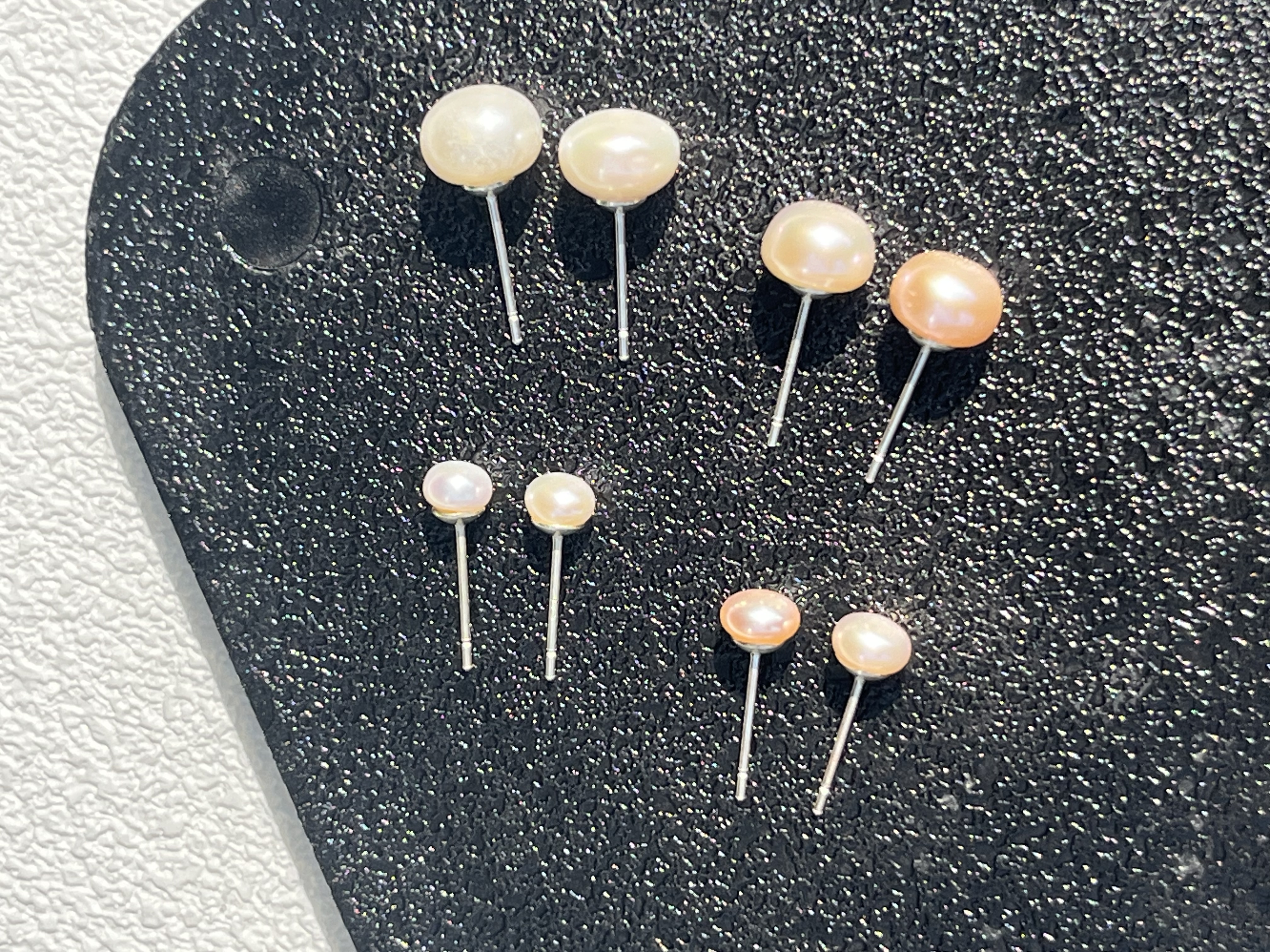 Yunyi Shijia Freshwater Pearl Stud Set, colorful natural pearls, white combination accessories, earrings, pearl earrings detail image 3