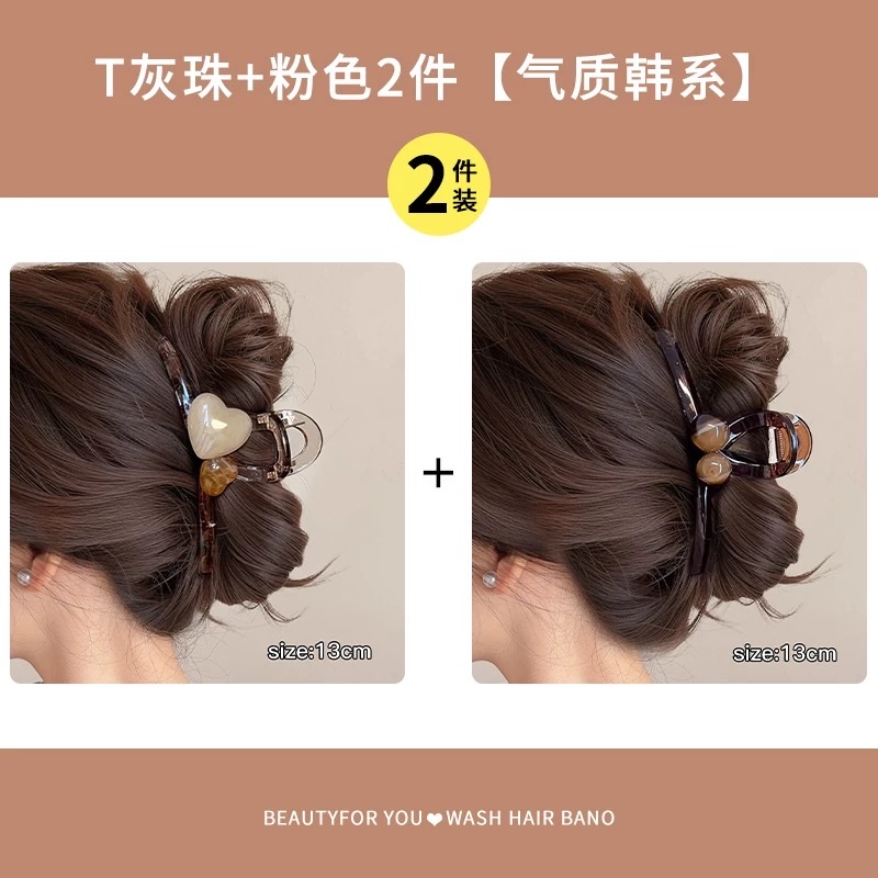 The 2025 new high-end and versatile heart-shaped hair clip, a stylish clip at the back of the head, a shark hair accessory, and a hair clamp headwear detail image 4