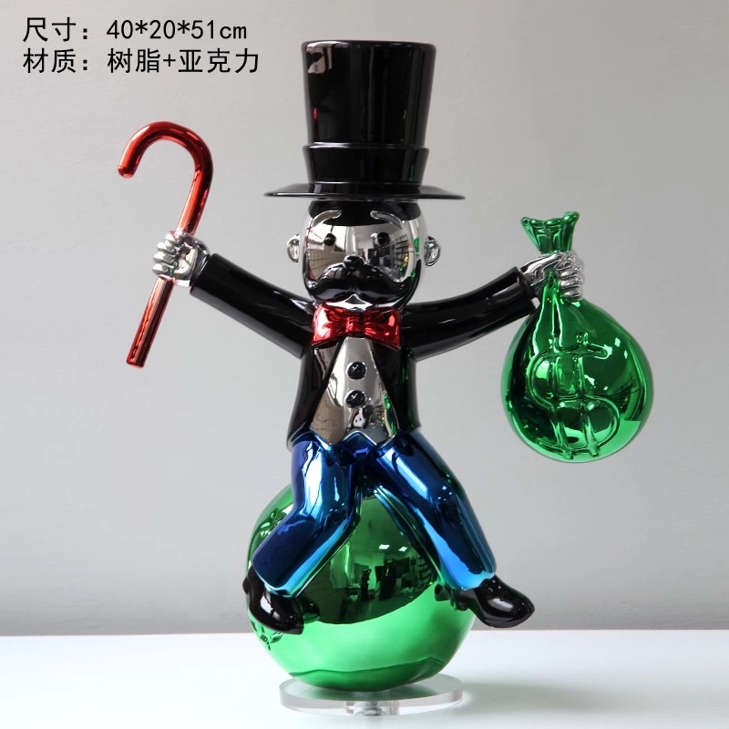 Customized creative electroplated magician decorative ornaments, home resin dolls, festival gifts, resin handicrafts Specification image
