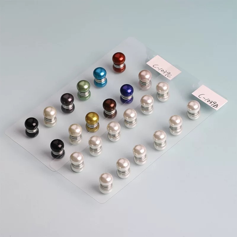 跨境专供面包形可爱服饰搭配纱巾丝巾扣简约百搭时尚唯美头巾磁扣