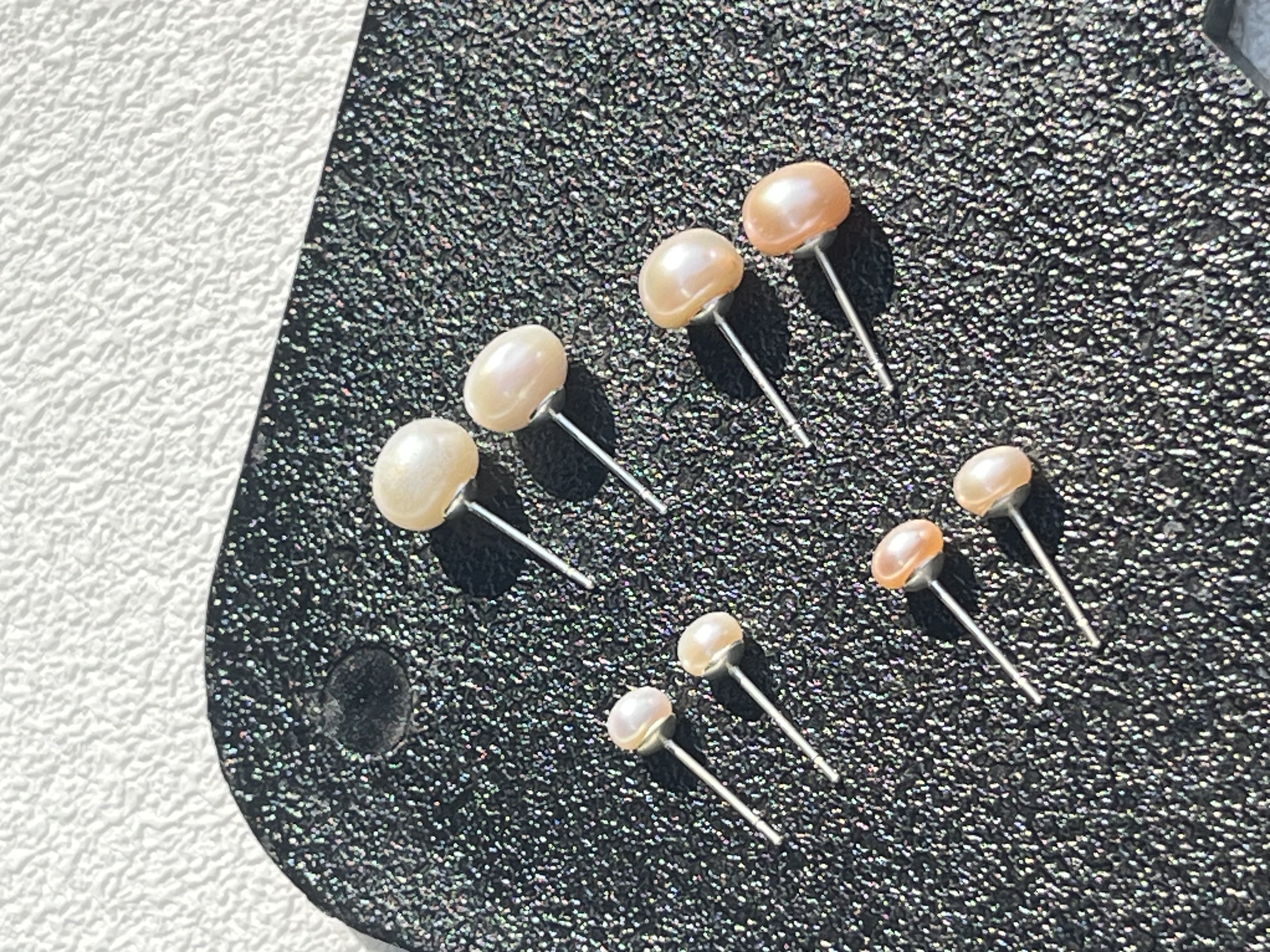 Yunyi Shijia Freshwater Pearl Stud Set, colorful natural pearls, white combination accessories, earrings, pearl earrings detail image 5