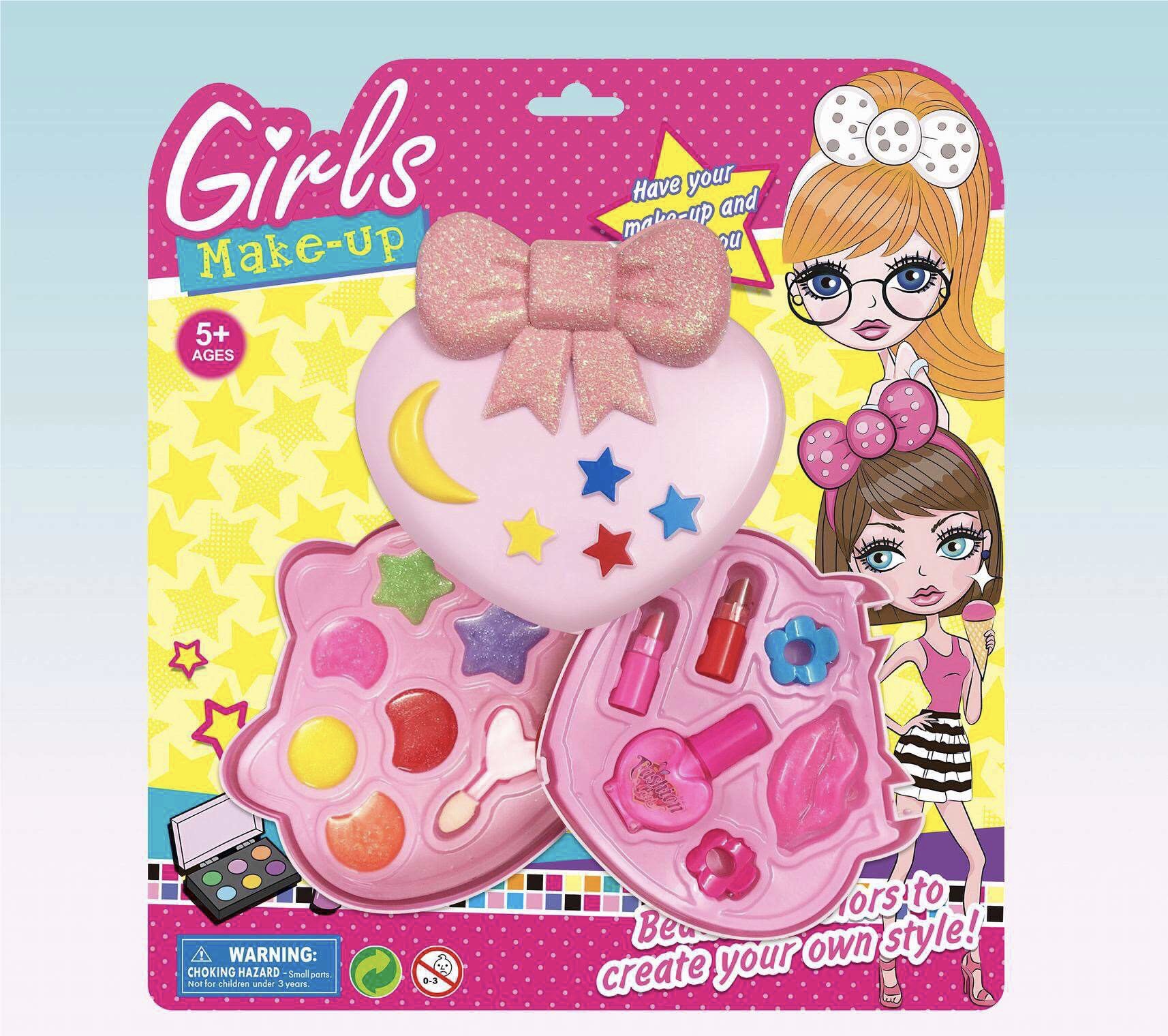 彩妆玩具DIY套装穿戴甲眼影玩具化妆品儿童彩妆套装趣味彩妆玩具组合