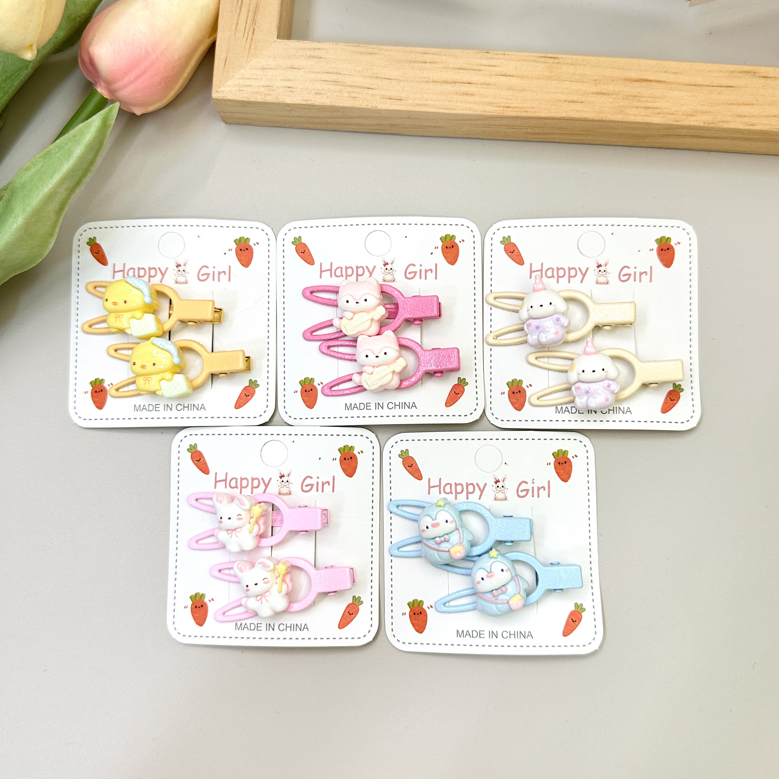 儿童夹子兔子压夹卡通套装夏季可爱发饰儿童发饰套装宝宝发夹儿童头饰儿童发饰配饰