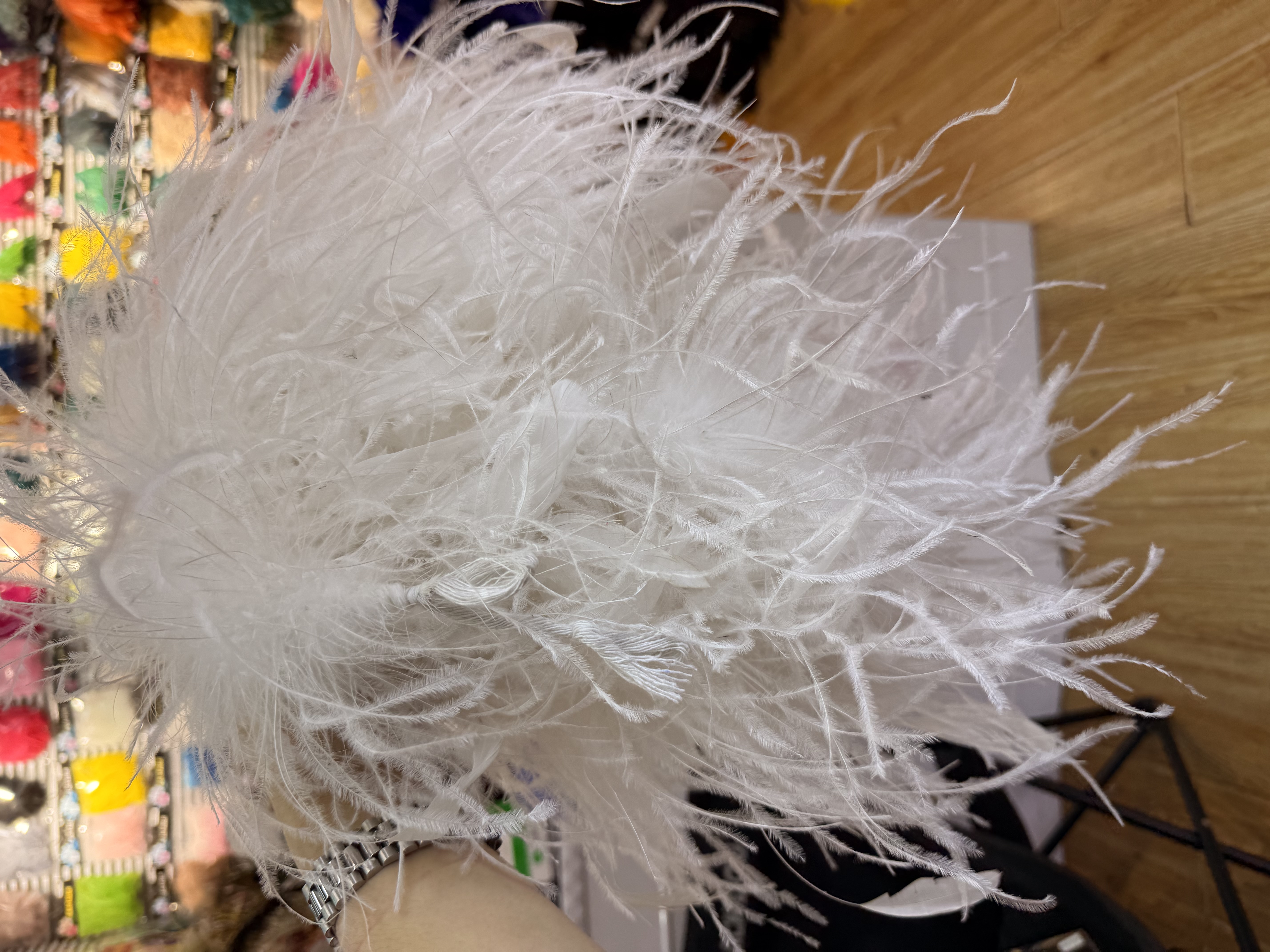 10-15cm天然鸵鸟加尾毛四层毛条羽毛diy手工饰品羽毛配件详情图2