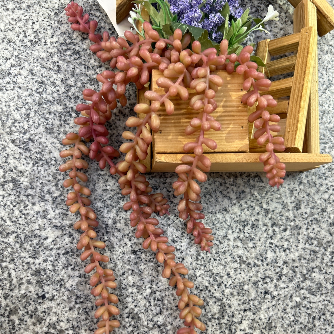 Lover's Tears Lavender artificial Plant Pendant details Picture