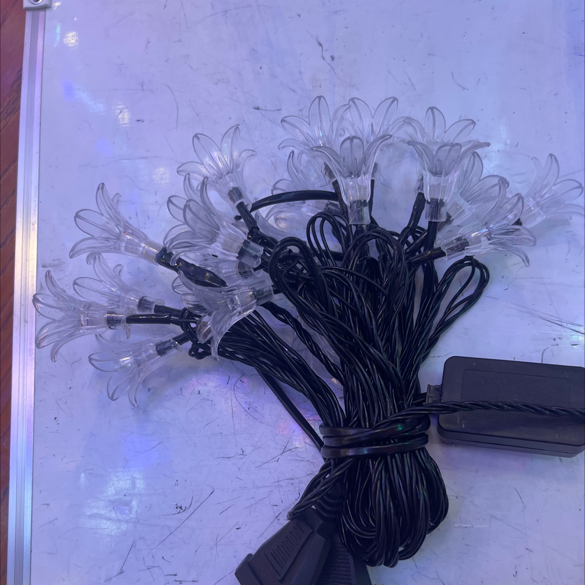 20头4米喇叭花彩色花灯带尾插装饰灯100套一件细节图