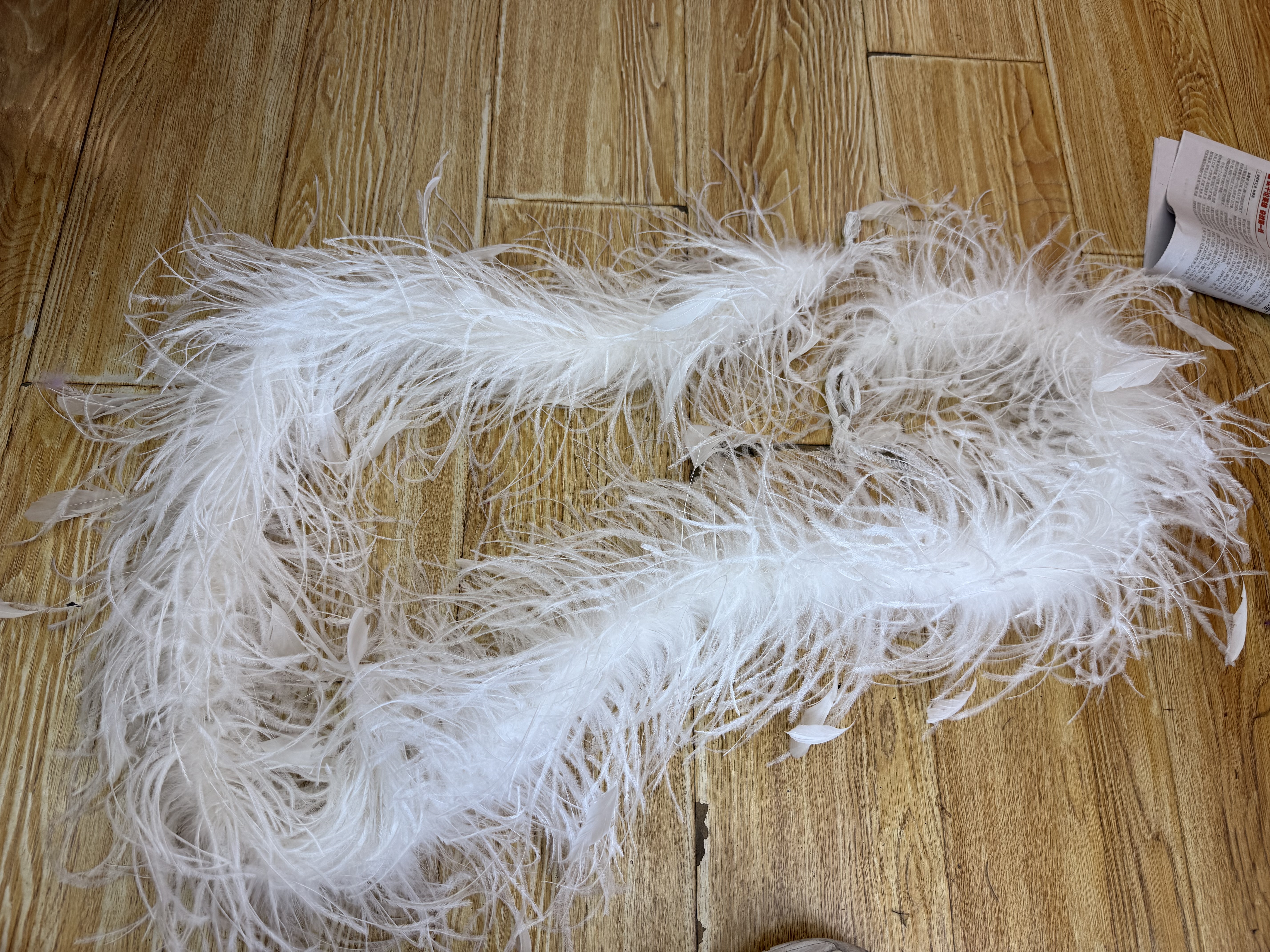 10-15cm天然鸵鸟加尾毛四层毛条羽毛diy手工饰品羽毛配件产品图