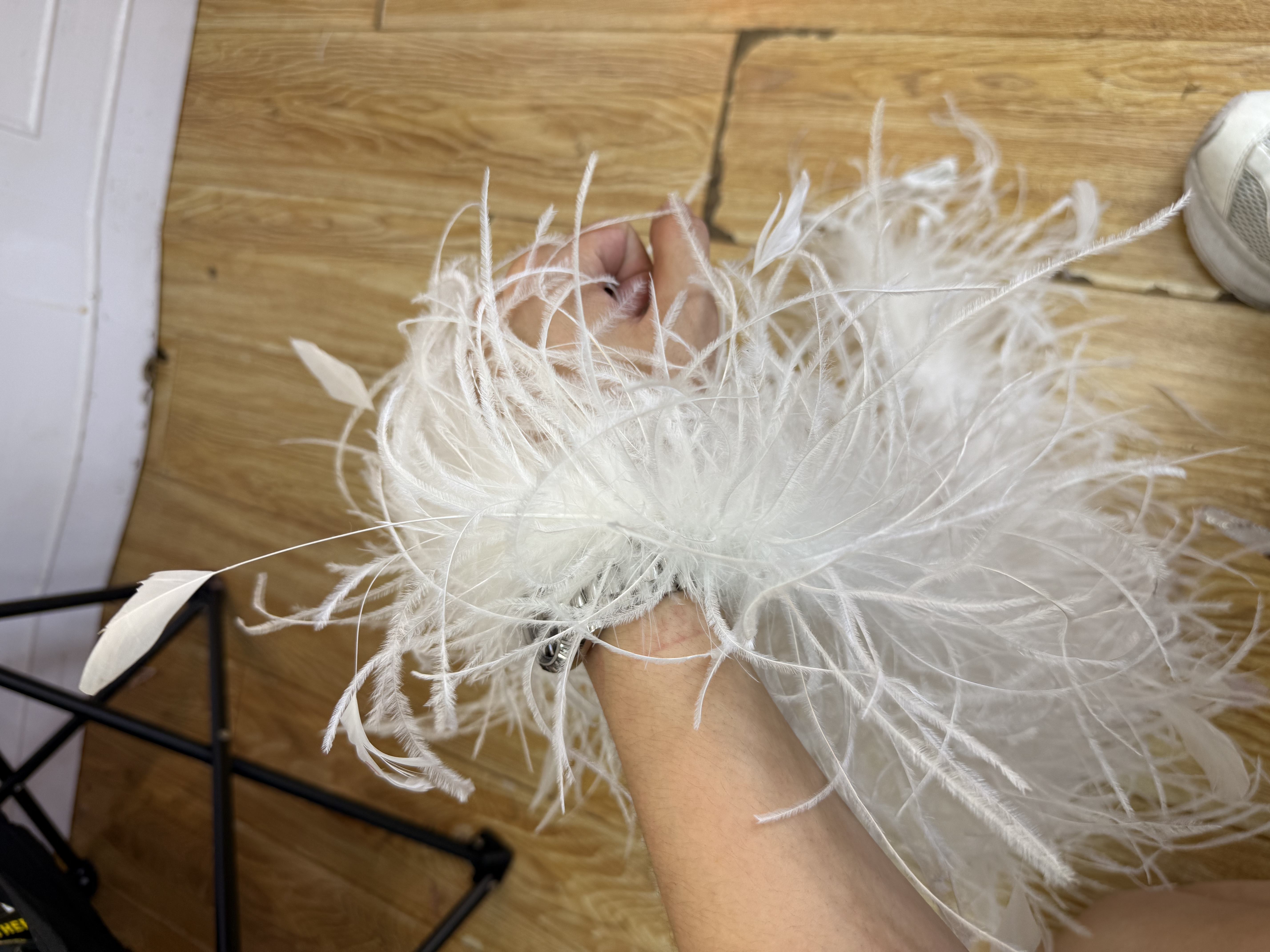 10-15cm天然鸵鸟加尾毛四层毛条羽毛diy手工饰品羽毛配件详情图3