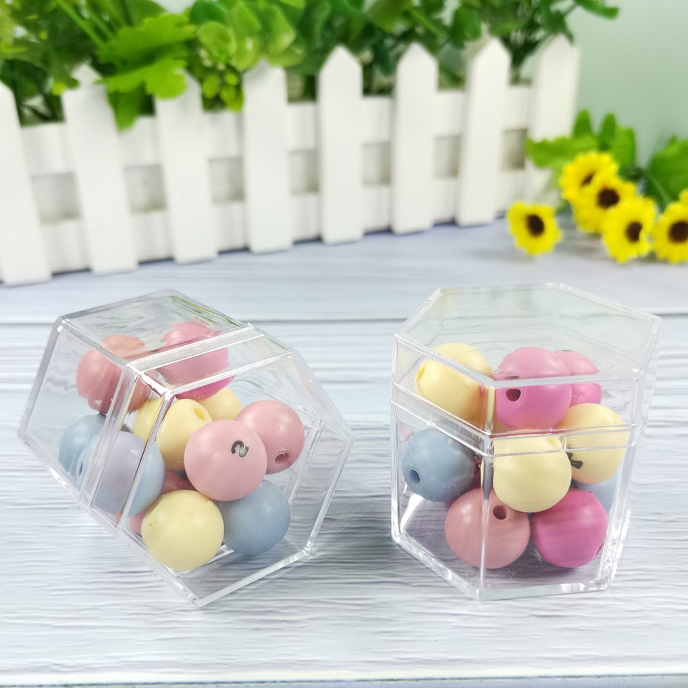 厂家直销跨境源头工厂个性创意款软萌小清新透明大号六角形喜糖盒