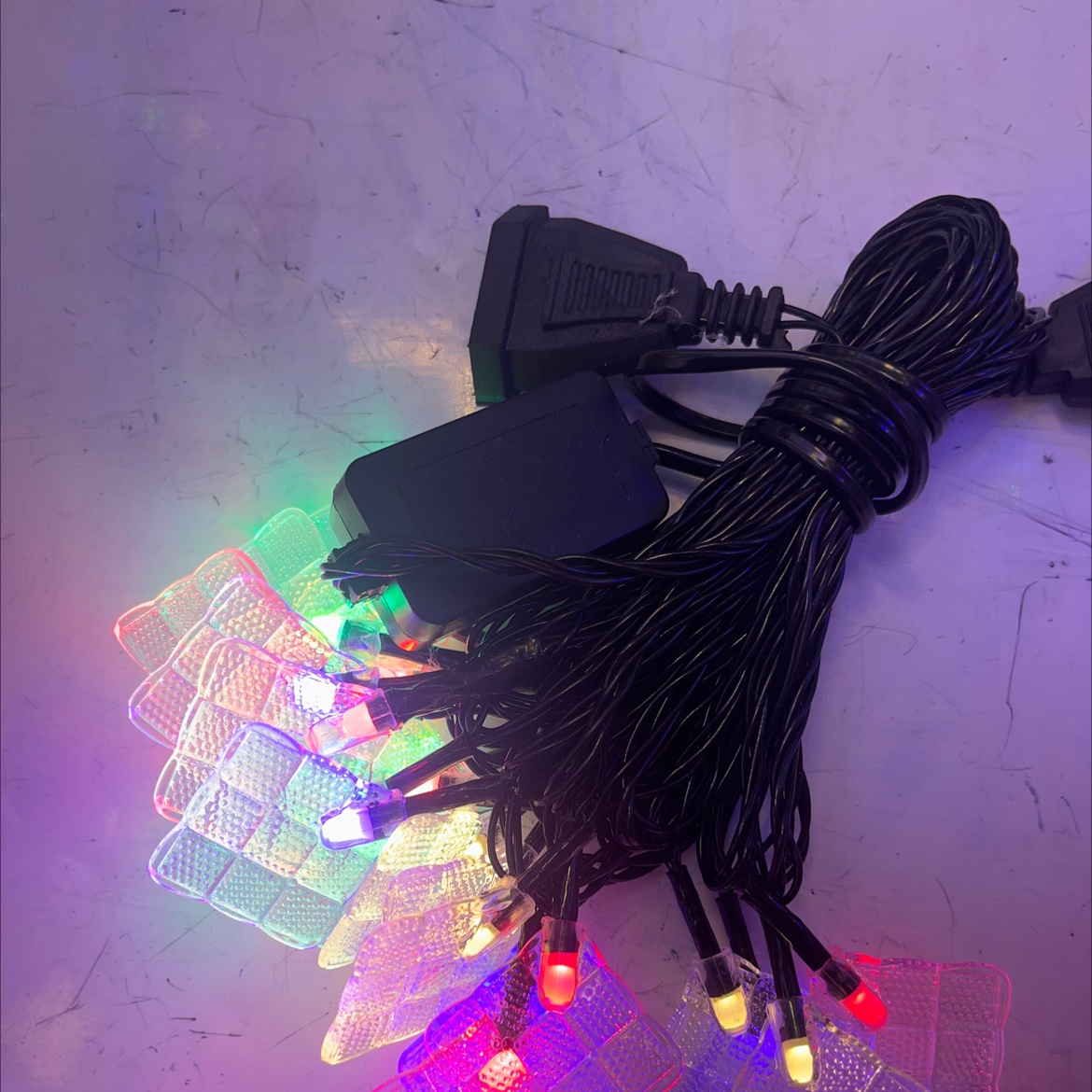 20头4米马来包彩色花灯带尾插装饰灯100套一件产品图