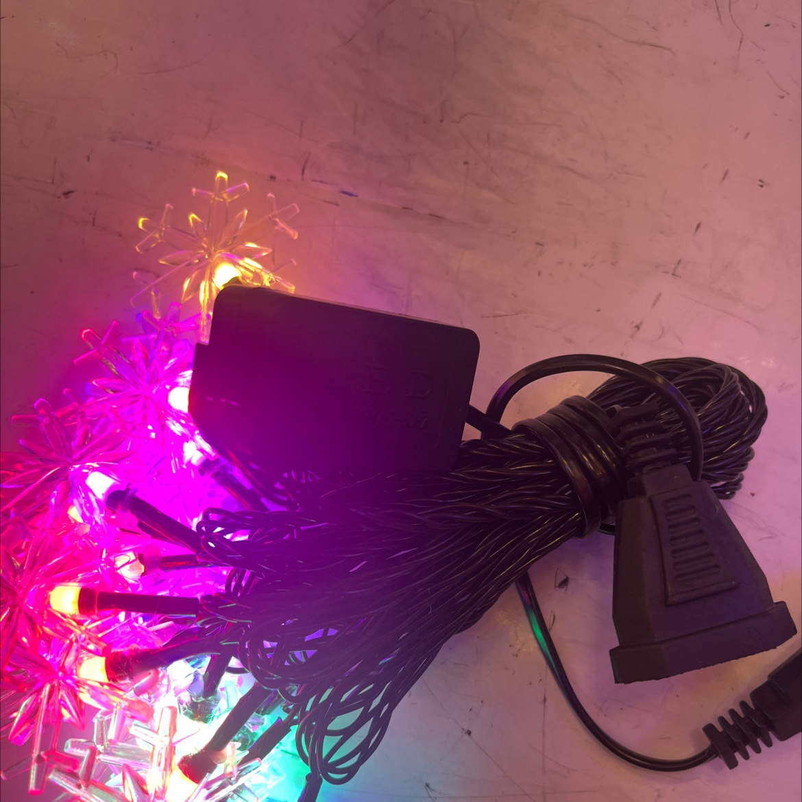 20头4米雪花彩色灯带尾插LED灯 装饰灯详情图4