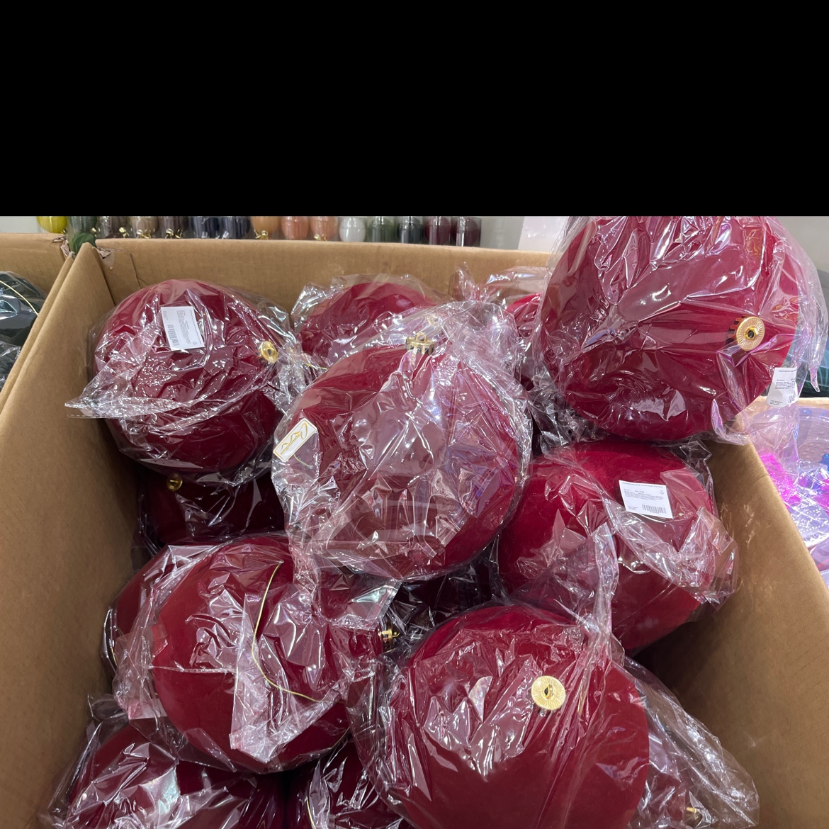 圣诞装饰品&圣诞球&植绒球&圣诞树装饰细节图