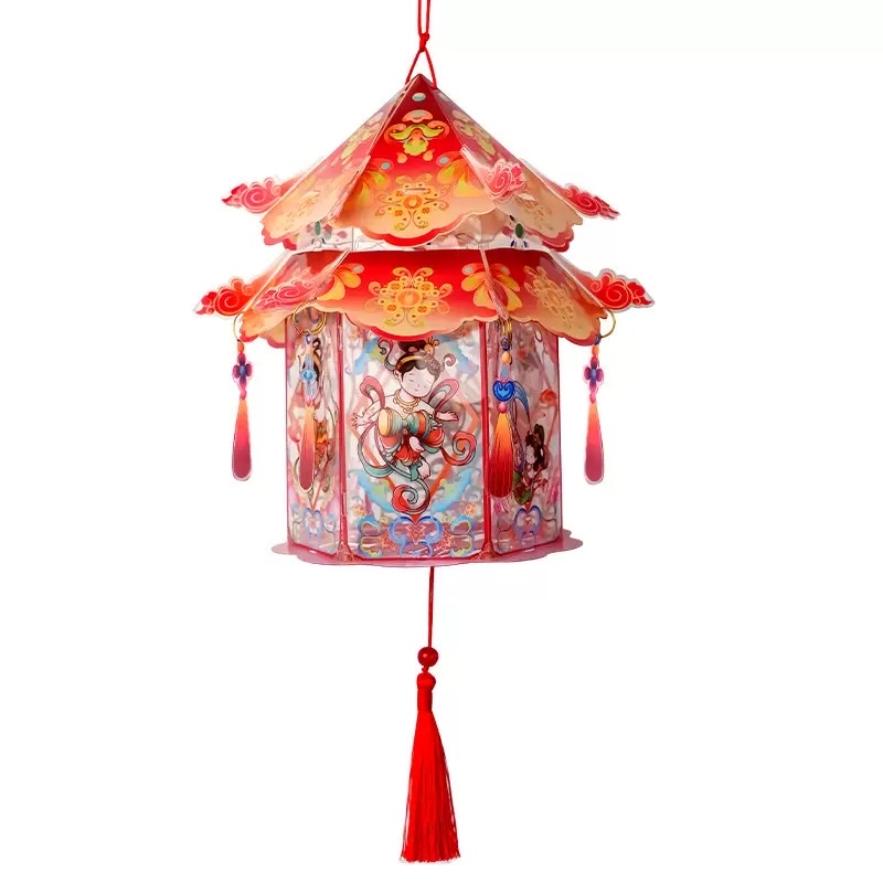 Mid-Autumn Festival hand-held lanterns, rabbit lanterns, children's cartoon palace lanterns, Chinese-style handcrafted luminous lanterns, diy material kits Application Scenario