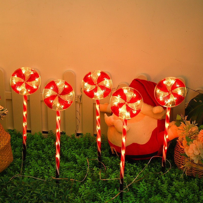 跨境节日圣诞树地插灯圣诞节棒棒糖果地插灯庭院布置装饰拐杖灯串跨境爆品详情图5