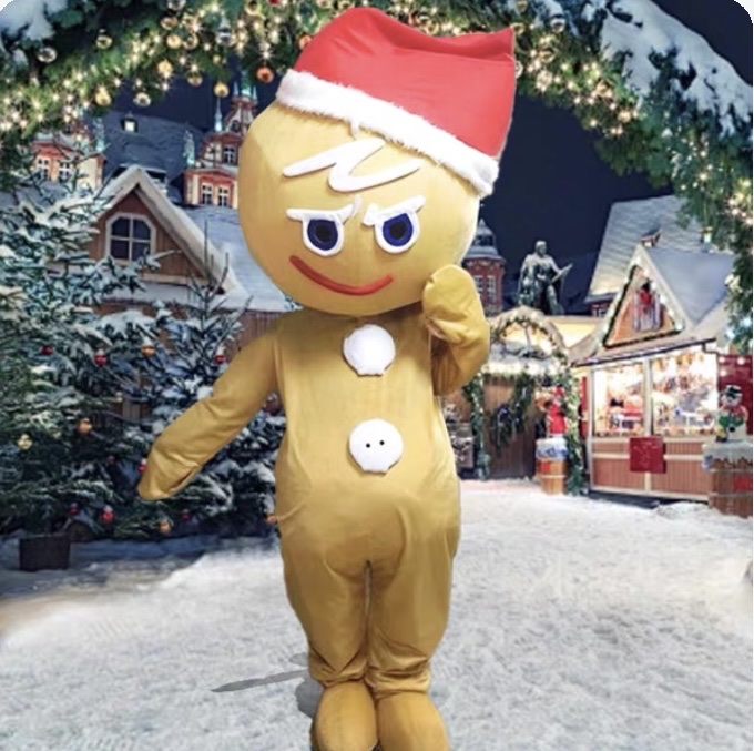 定制姜饼人卡通人偶服装cos圣诞饼干玩偶服活动节日演出道具成人详情图6