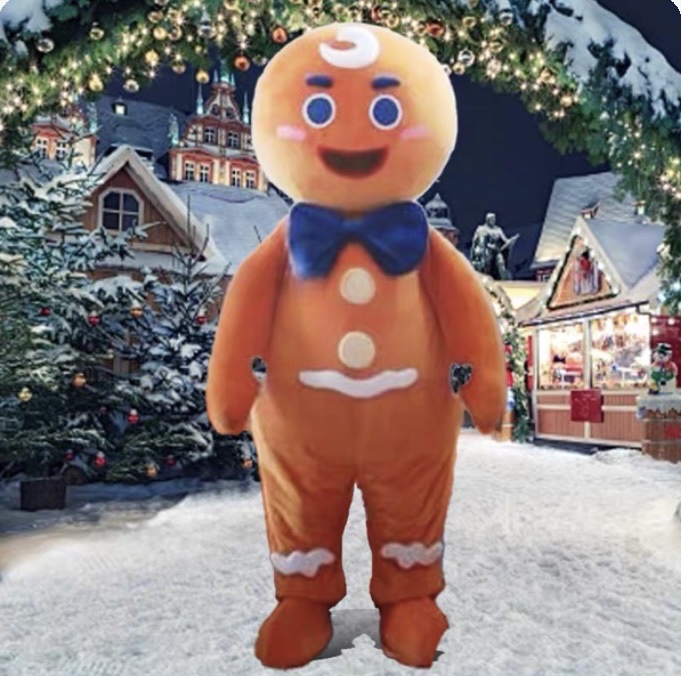 定制姜饼人卡通人偶服装cos圣诞饼干玩偶服活动节日演出道具成人详情图5