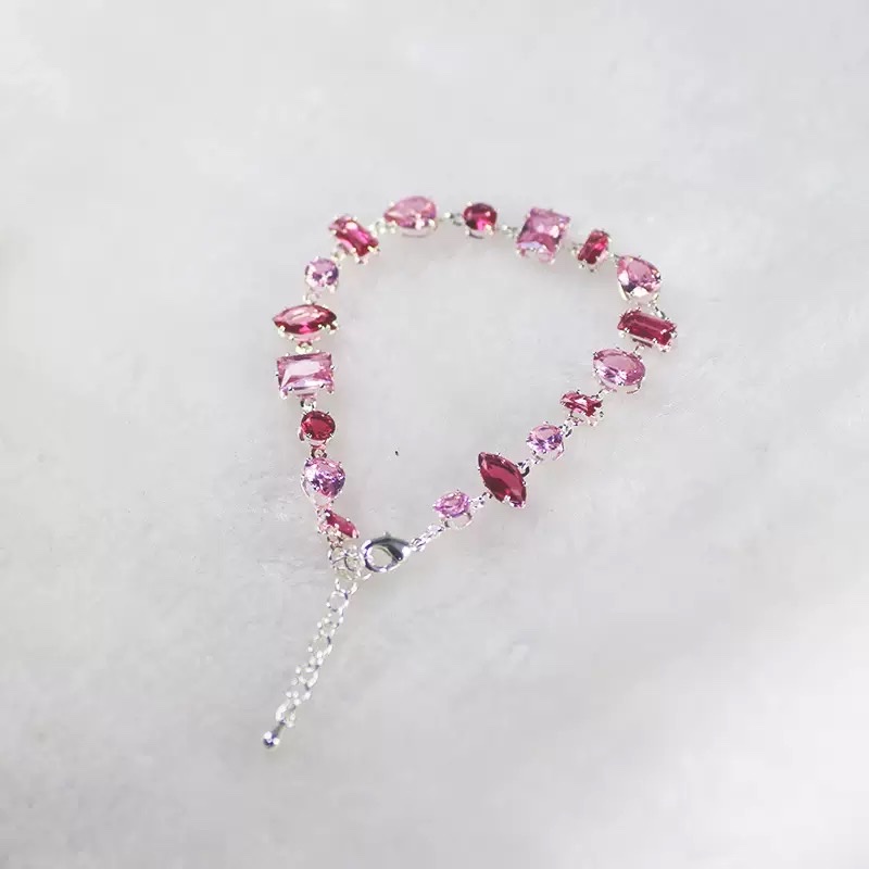 The new zircon bracelet with colorful chains can be freely matched with chains detail image 5