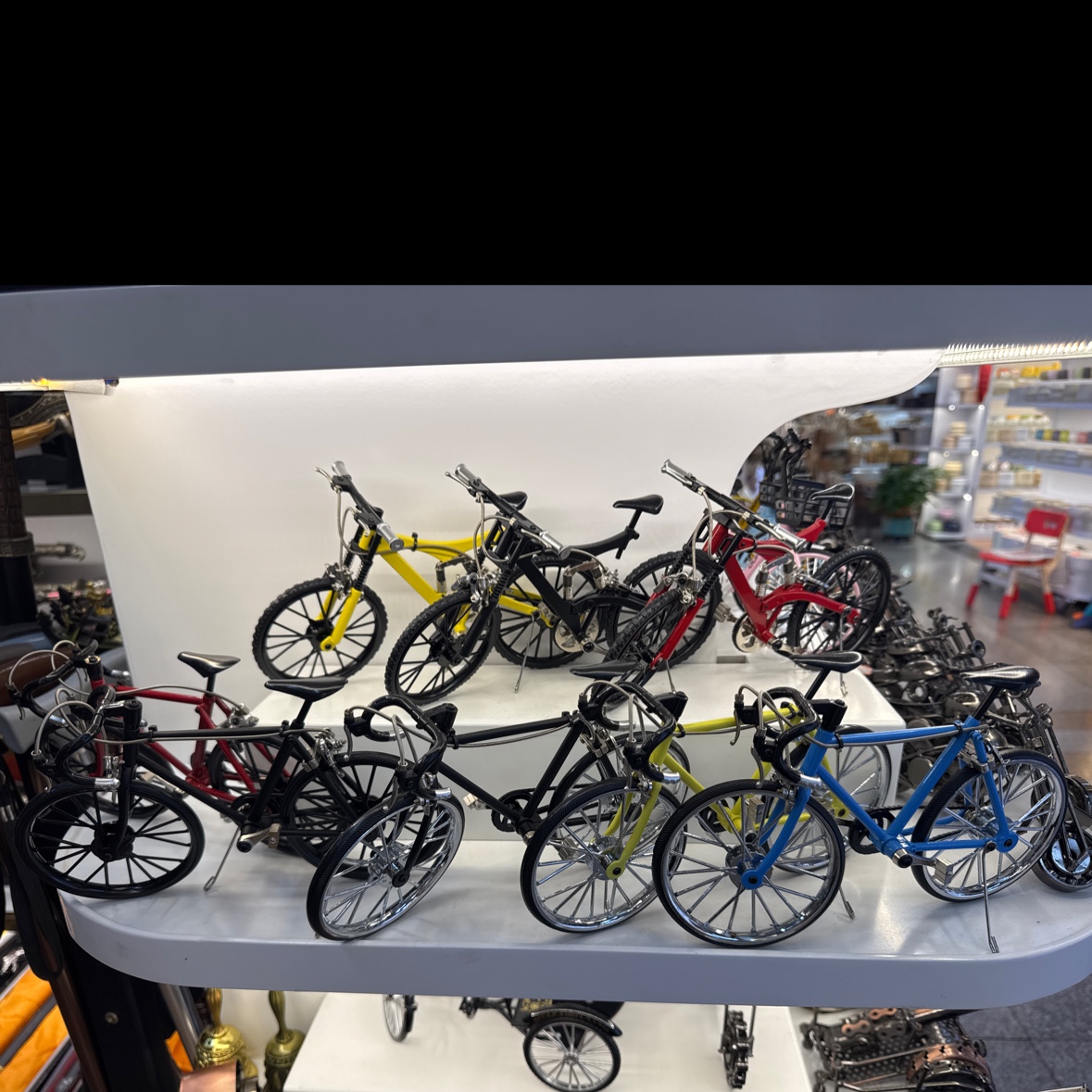 三地车金属自行车🚲工艺品摆件家居摆件礼品