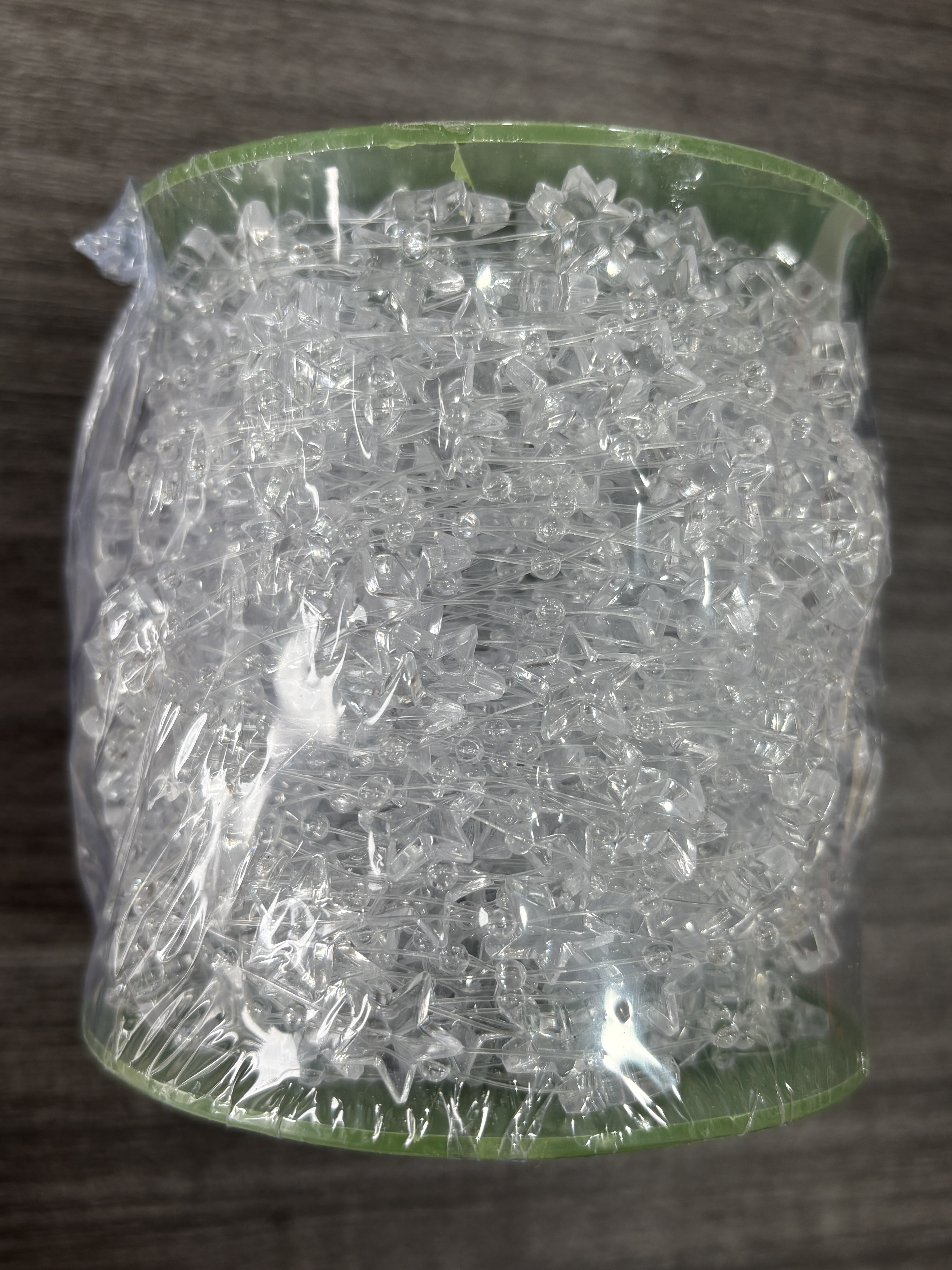 【圣诞季特惠】纯透明五角星鱼线链条圣诞花
艺发饰装饰手工diy珠链圣诞节装饰物品产品图