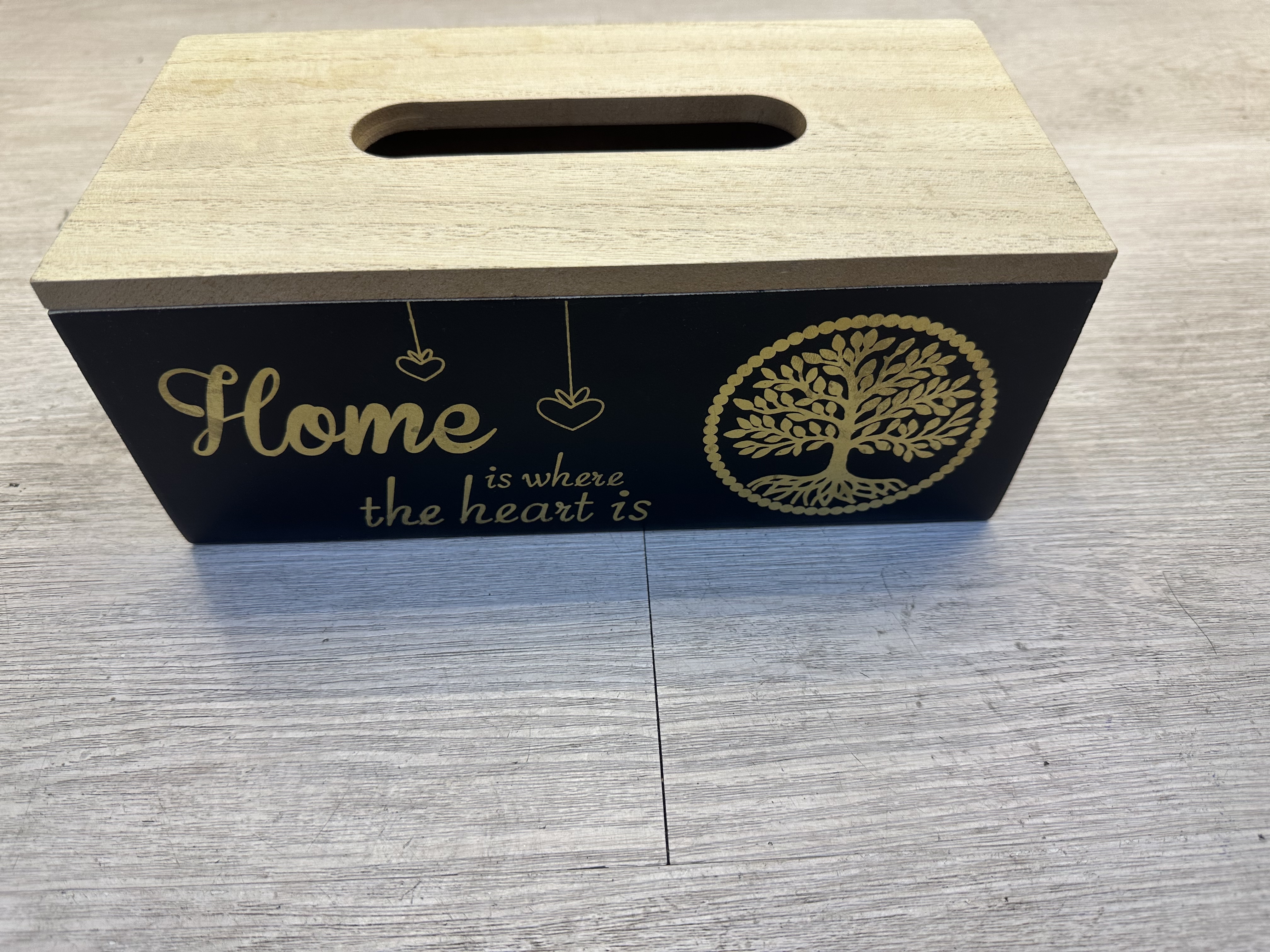Home tissure box black color wood material popular product