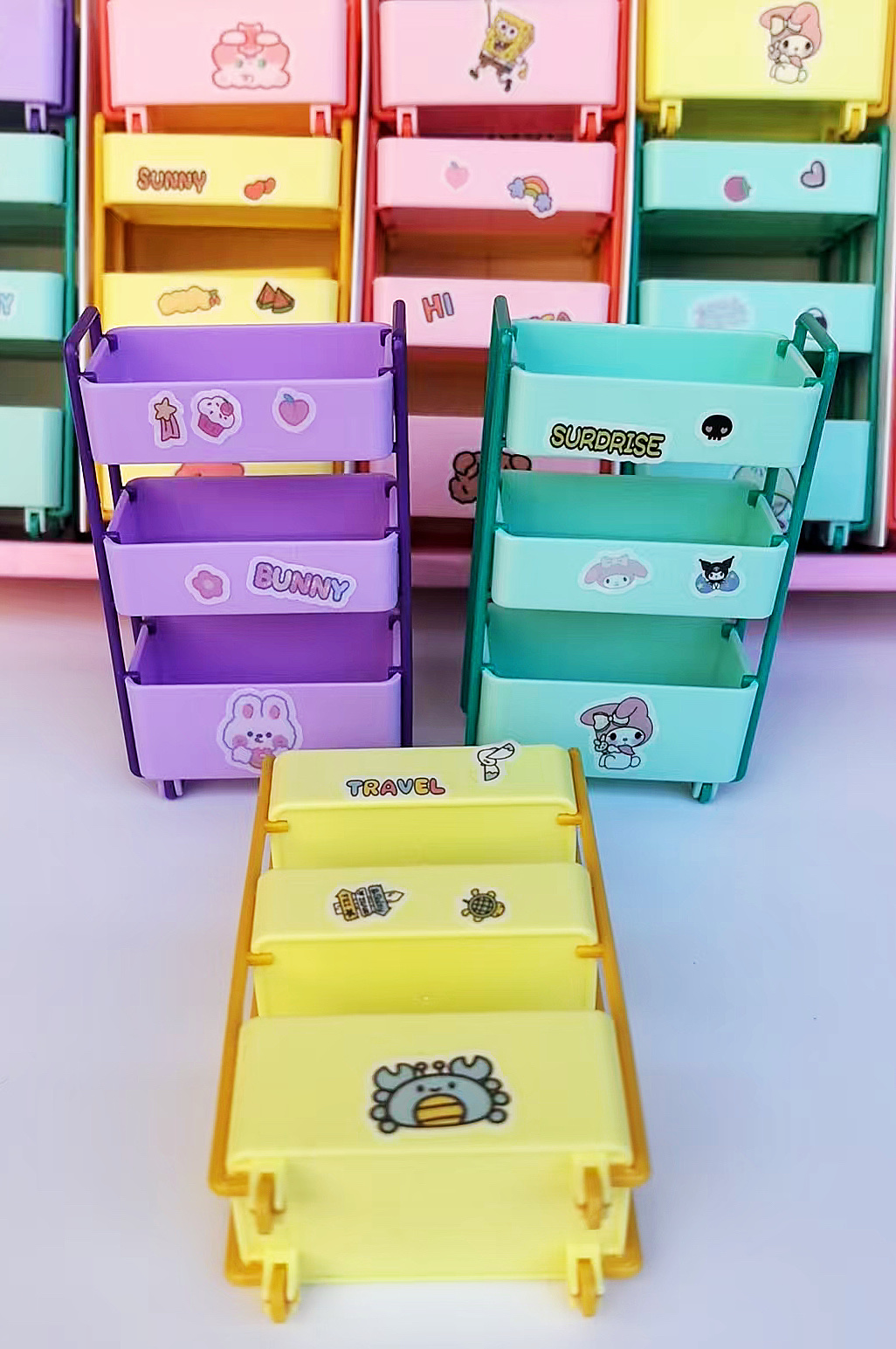  三层移动收纳盒 收纳小玩具详情图2