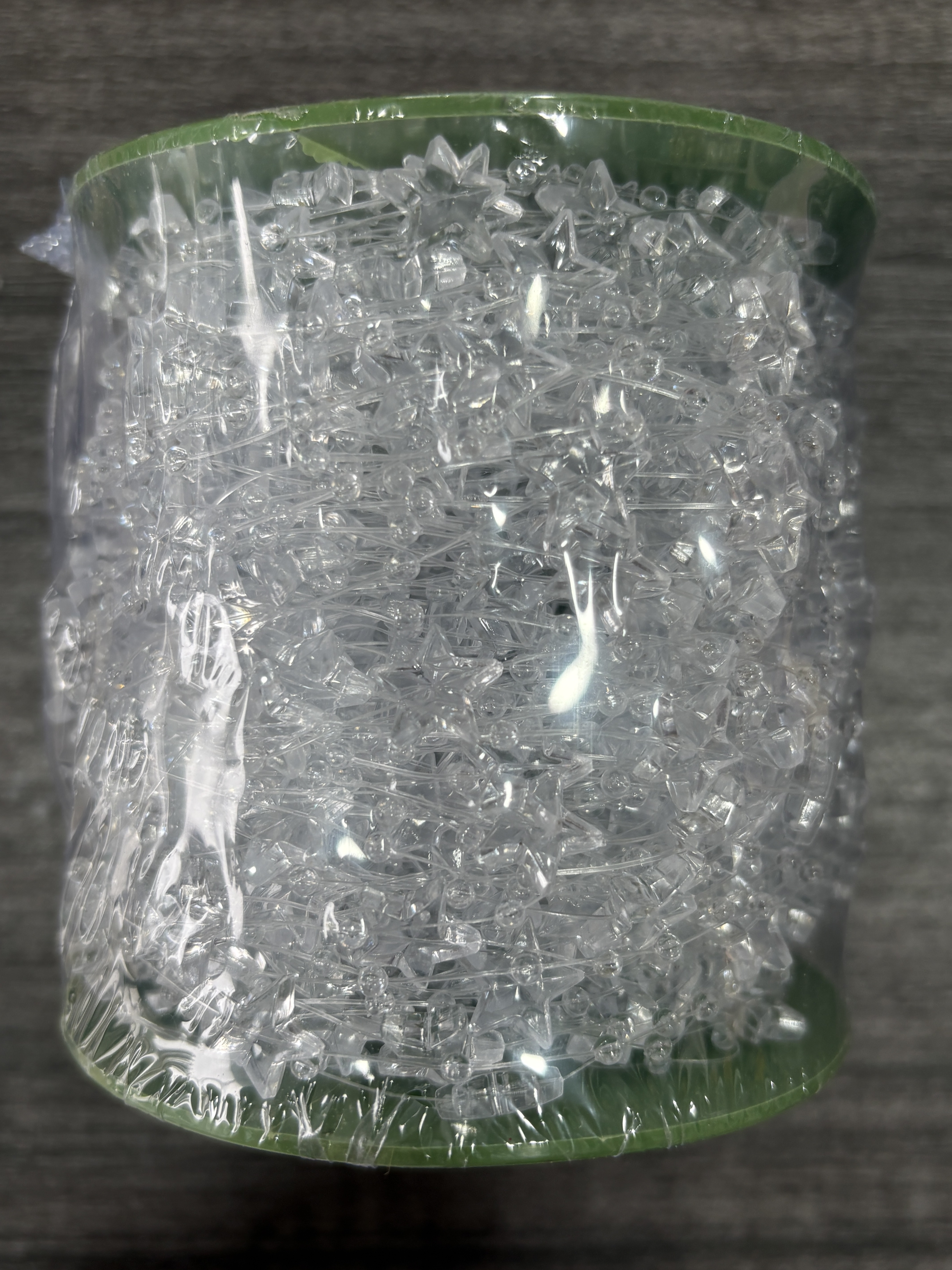 【圣诞季特惠】纯透明五角星鱼线链条圣诞花
艺发饰装饰手工diy珠链圣诞节装饰物品