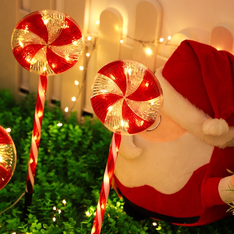 跨境节日圣诞树地插灯圣诞节棒棒糖果地插灯庭院布置装饰拐杖灯串跨境爆品详情图2