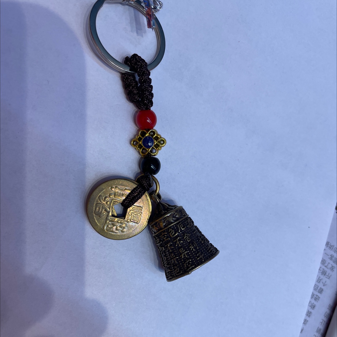 钥匙扣钥匙扣女2025可爱百福铃铛仿古铜钱挂饰品