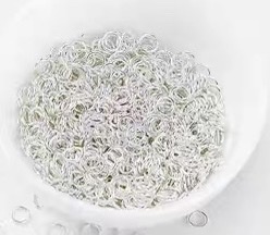 White-plated K,18K open loop necklace bracelet ending connection ring, diy jewelry chain connection, complete size specifications, meet different finished product production requirements, bright colors, can be customized according to customer needs detail image 3