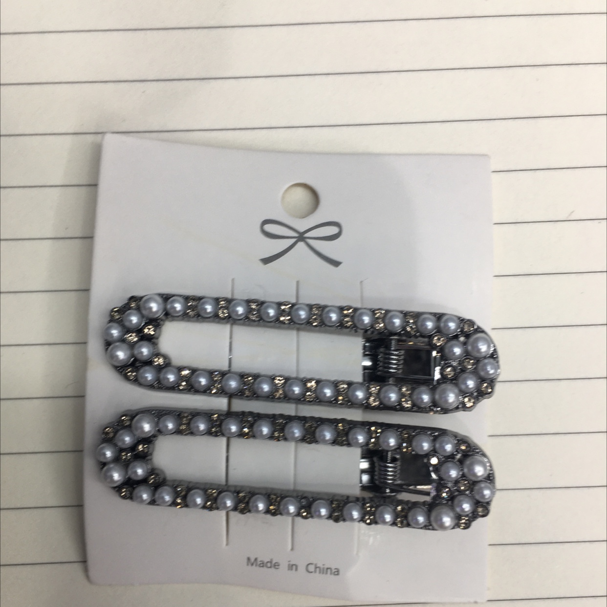 多珍珠+钻对夹，发夹