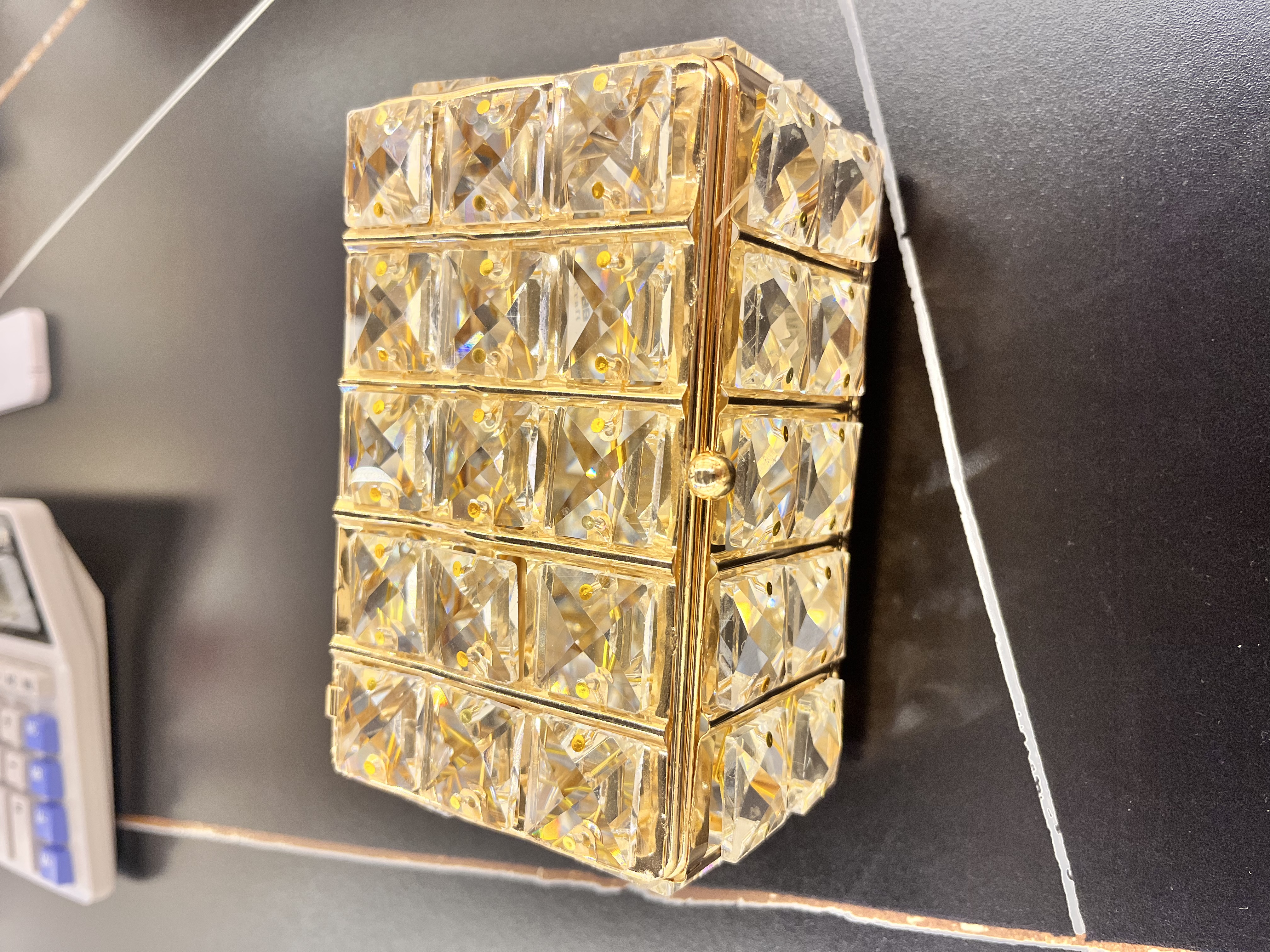 水晶紫水晶摆件水晶发财树方块珠迪拜香精瓶子装饰品家居摆设