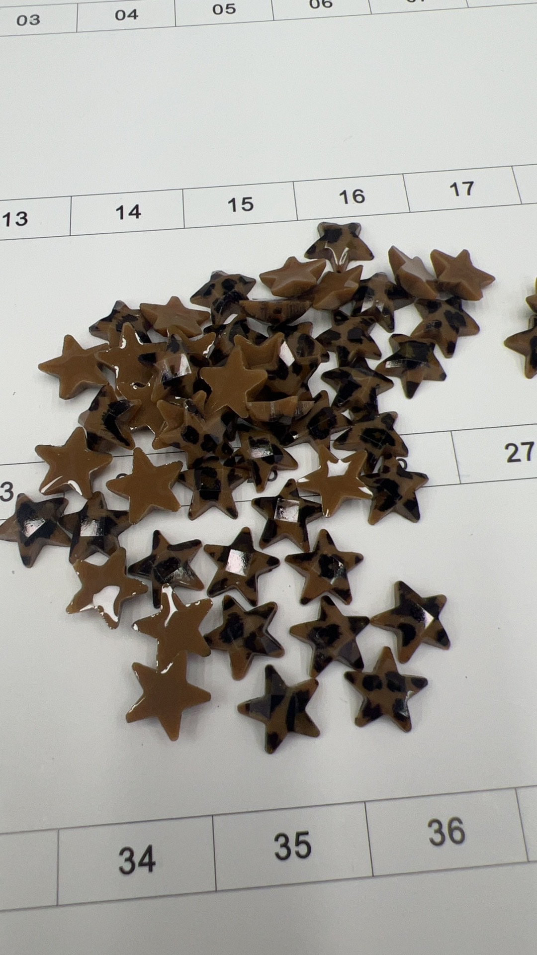 豹纹五角星时尚耳环发饰首饰DIY配件细节图