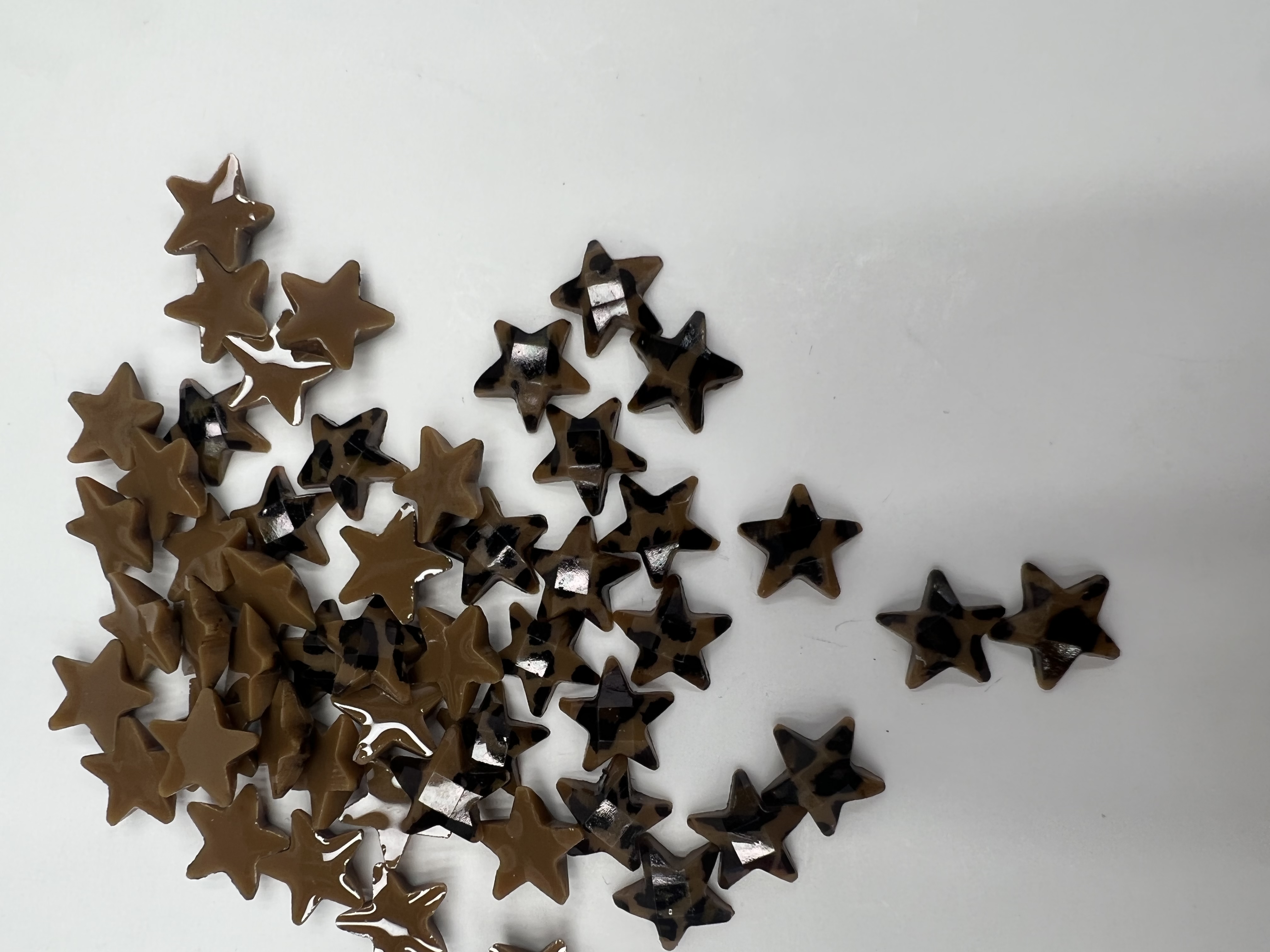 豹纹五角星时尚耳环发饰首饰DIY配件详情图2