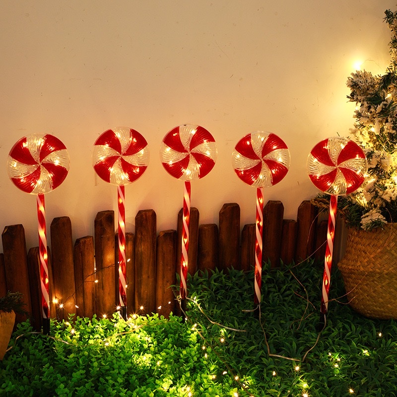 跨境节日圣诞树地插灯圣诞节棒棒糖果地插灯庭院布置装饰拐杖灯串跨境爆品详情图4