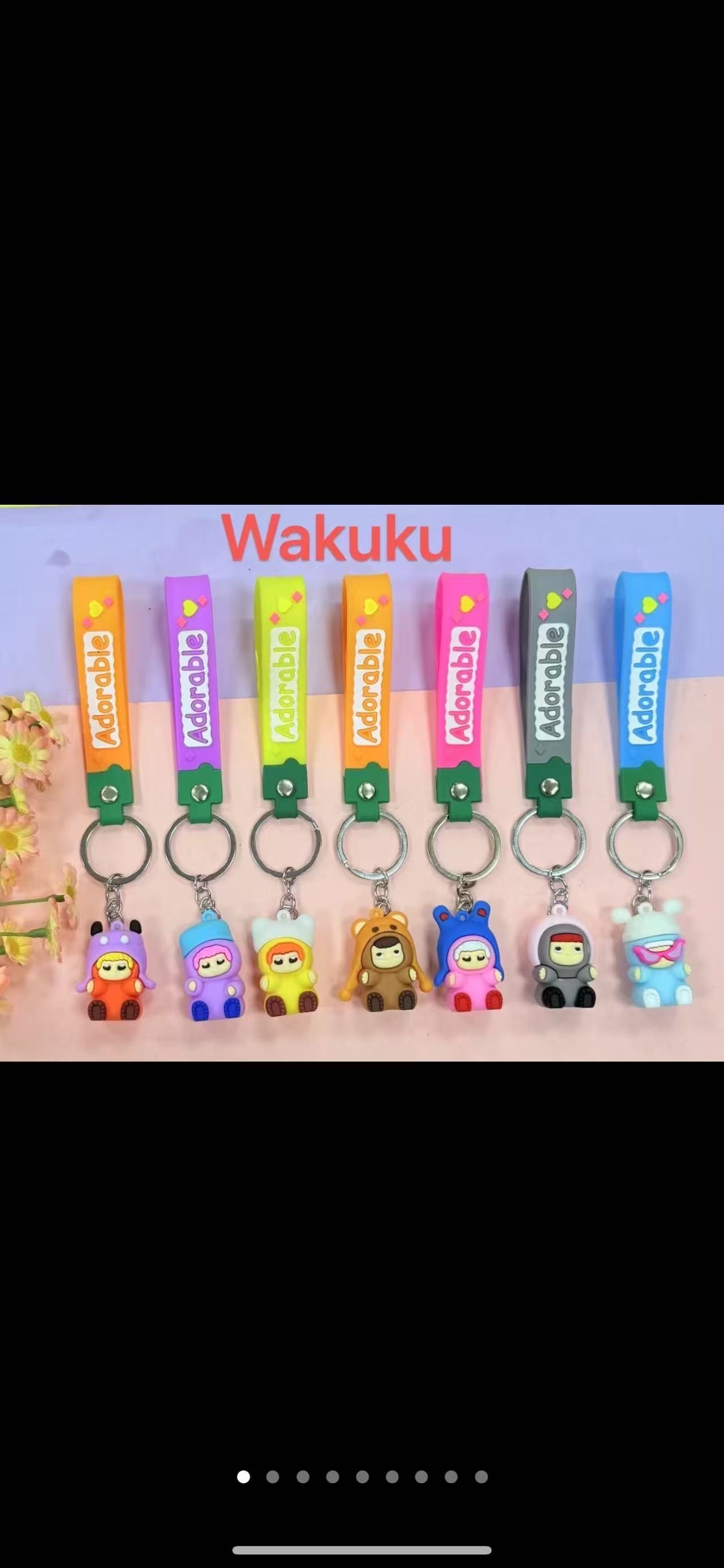 wakuku 钥匙扣萌芽怪可爱卡通挂饰礼品钥匙扣配件细节图