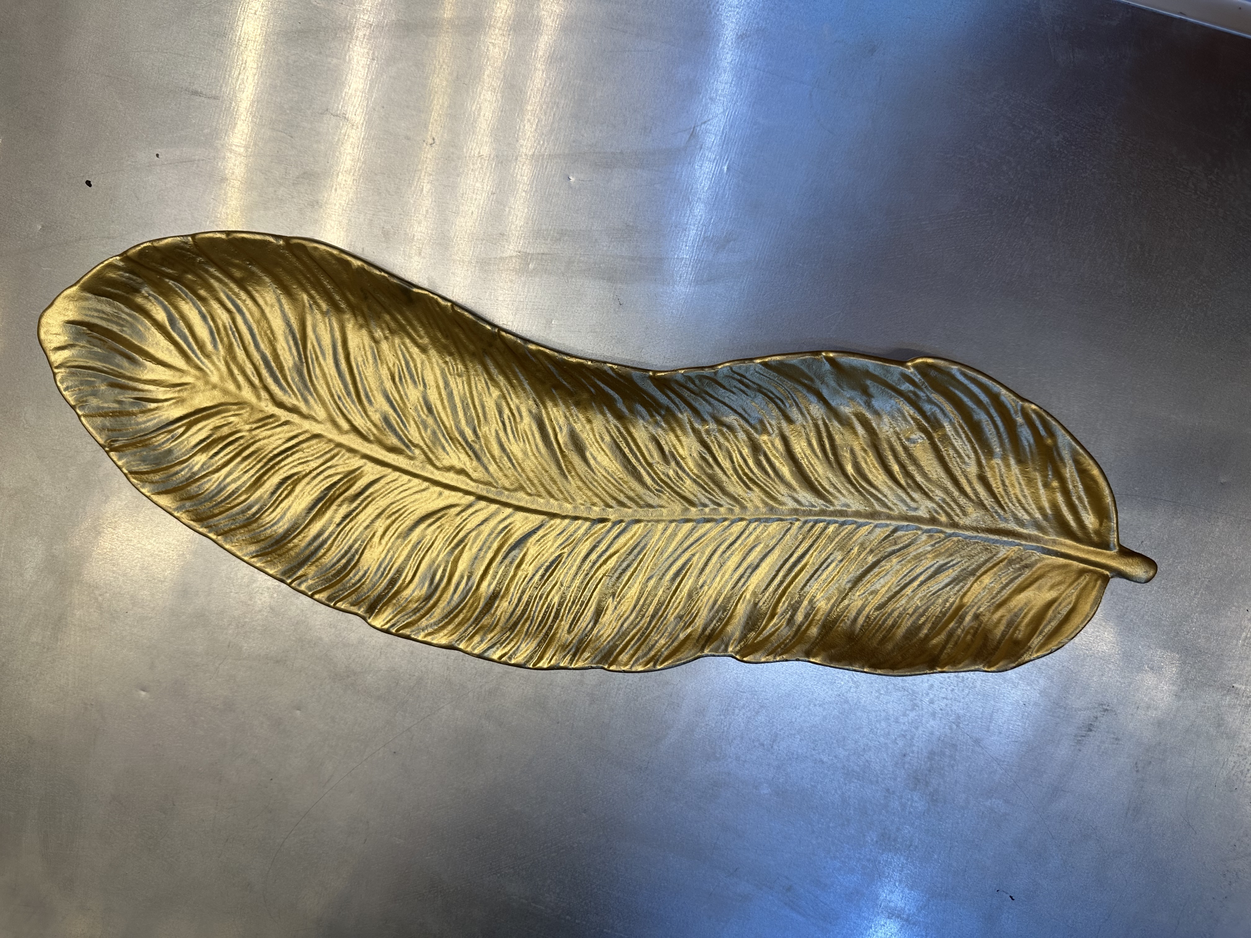 金色树叶盘子金色树叶MDF盘子