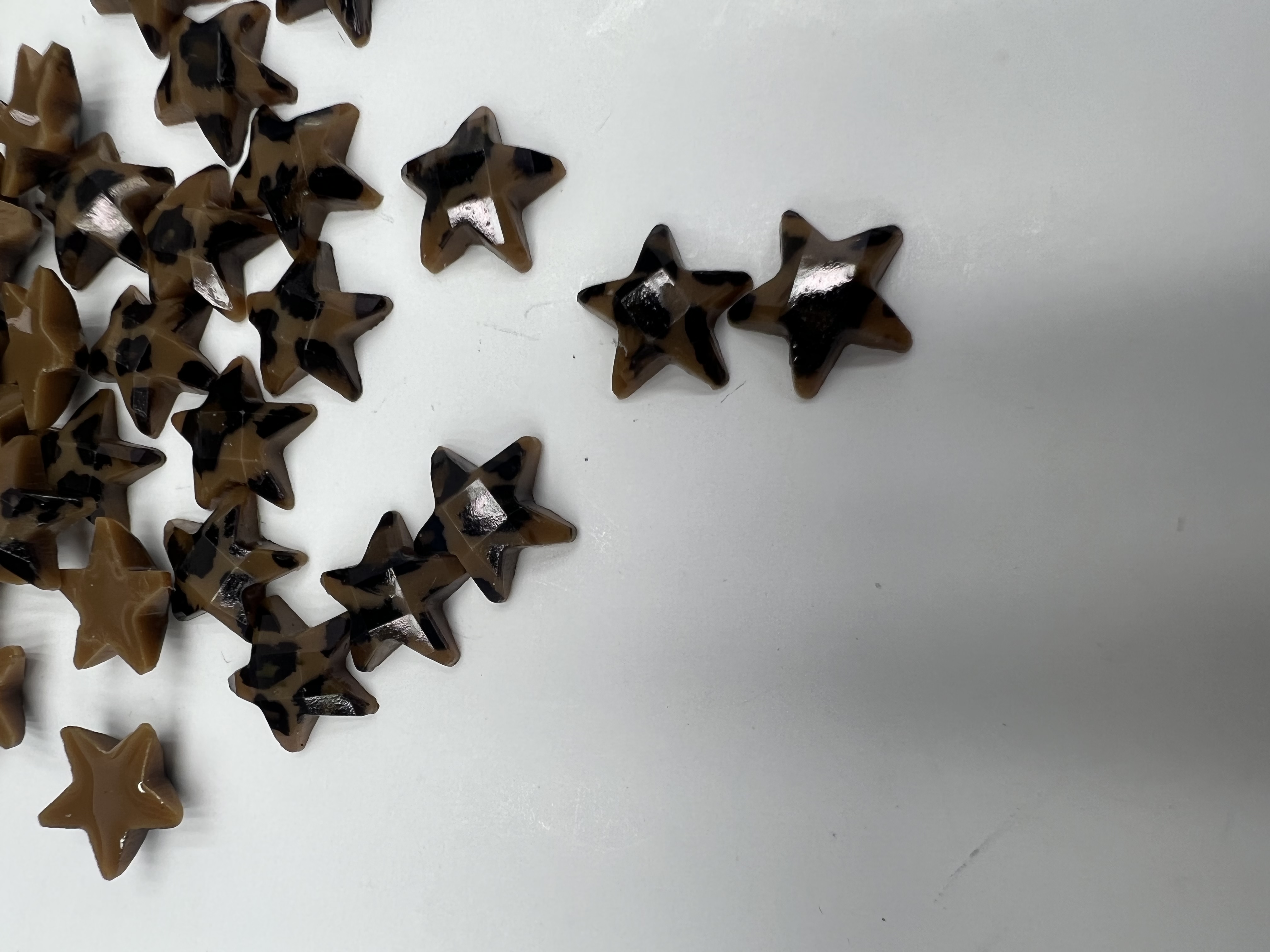 豹纹五角星时尚耳环发饰首饰DIY配件详情图3