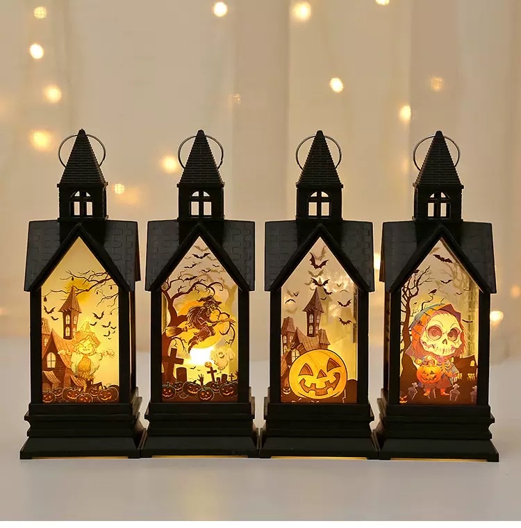 万圣节灯 摆件 万圣节七彩灯 手提灯详情图1