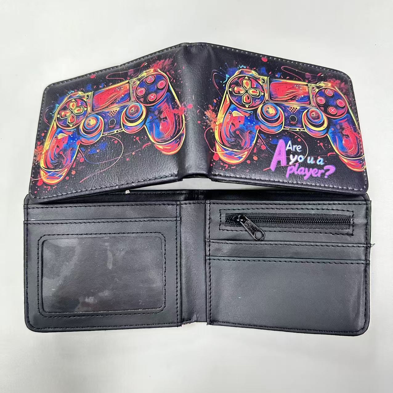 经典游戏机周边钱包 男女PU短款二折收纳夹 卡包详情图3